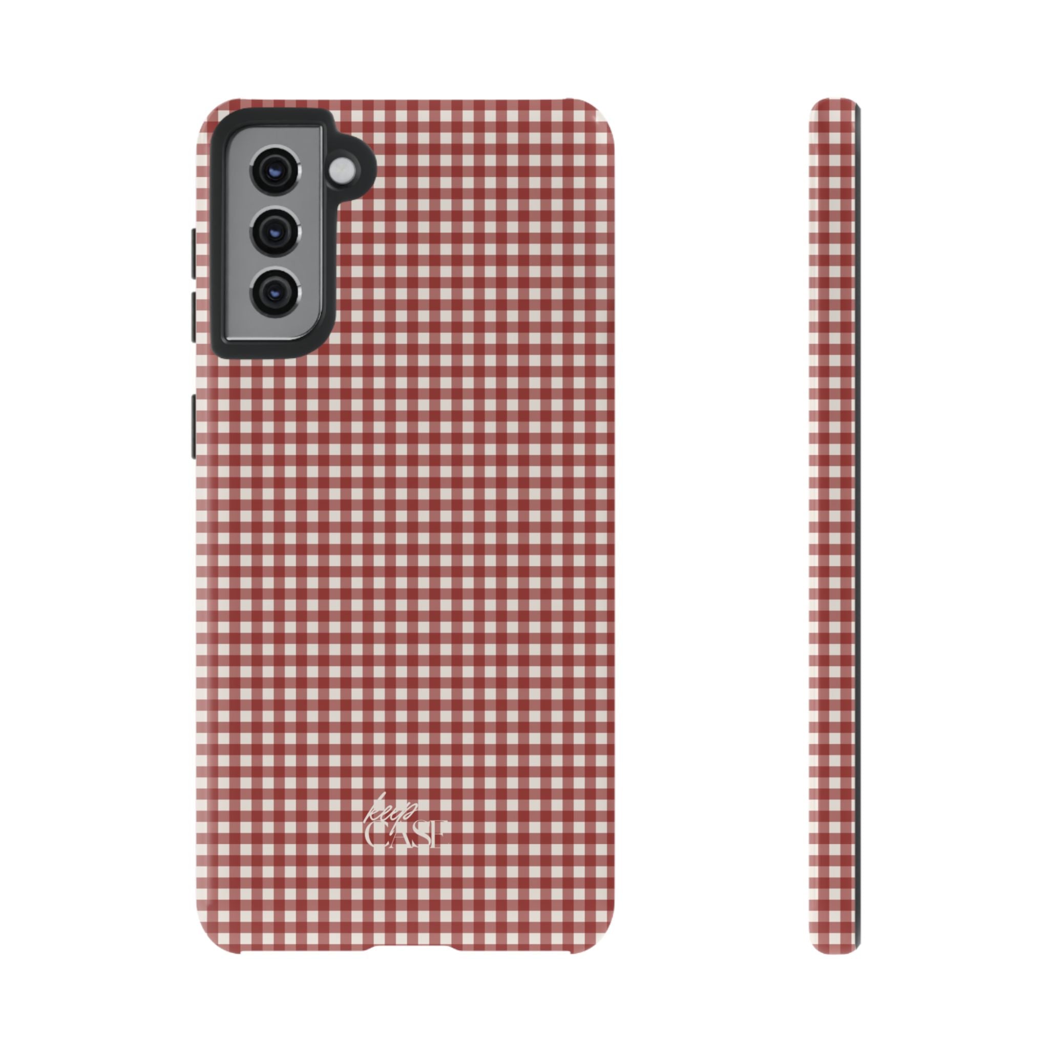 Keepcase Keepers Series — Burgundy and Cream Gingham