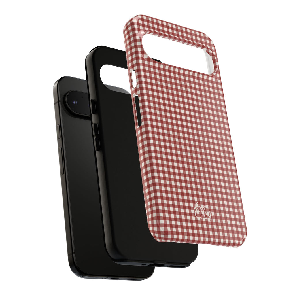 Keepcase Keepers Series — Burgundy and Cream Gingham