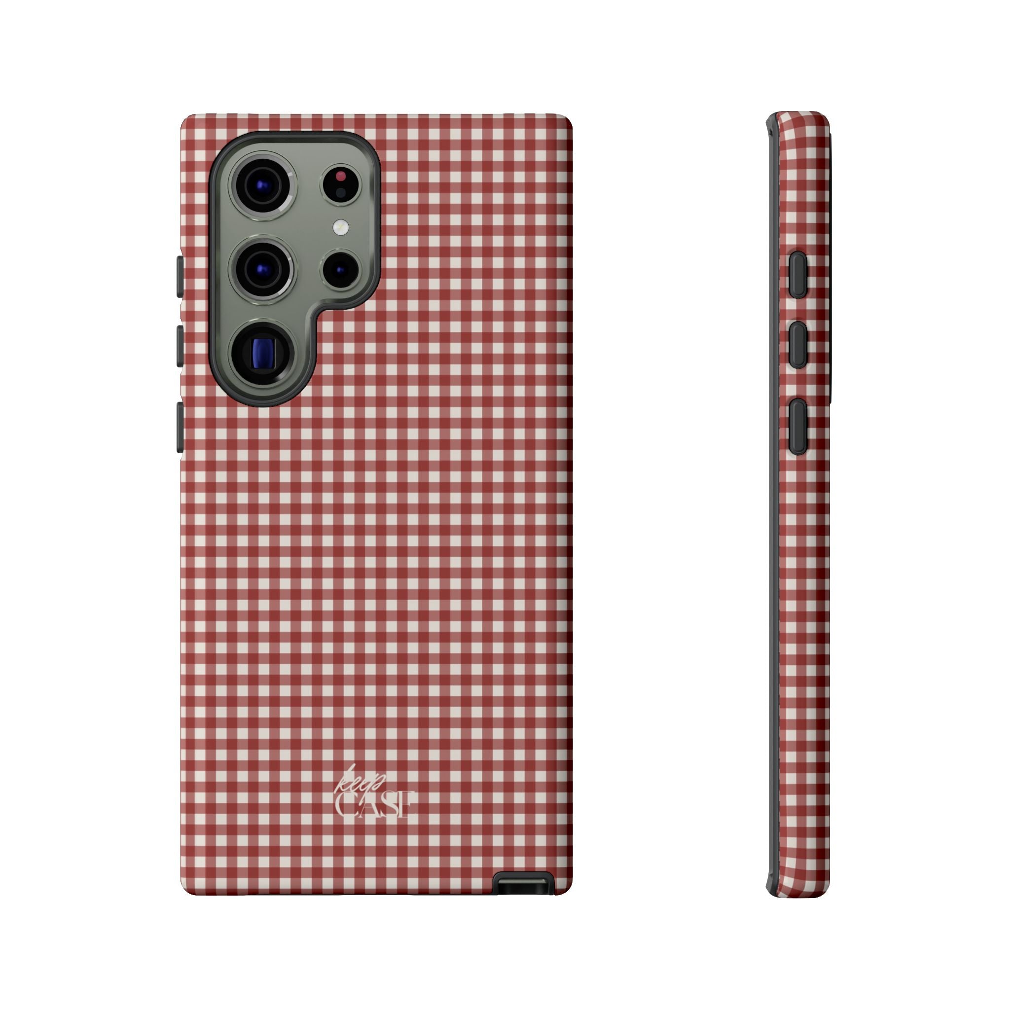 Keepcase Keepers Series — Burgundy and Cream Gingham