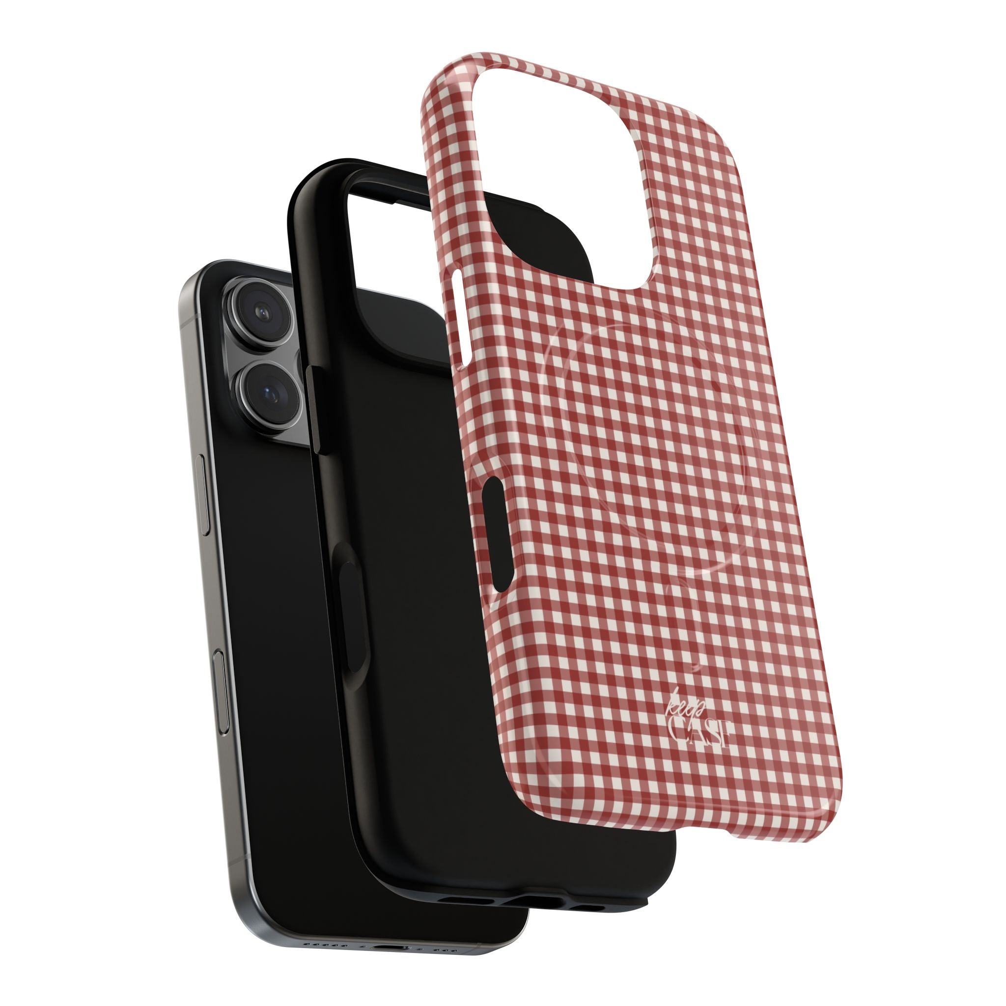 Keepcase Keepers Series — Burgundy and Cream Gingham