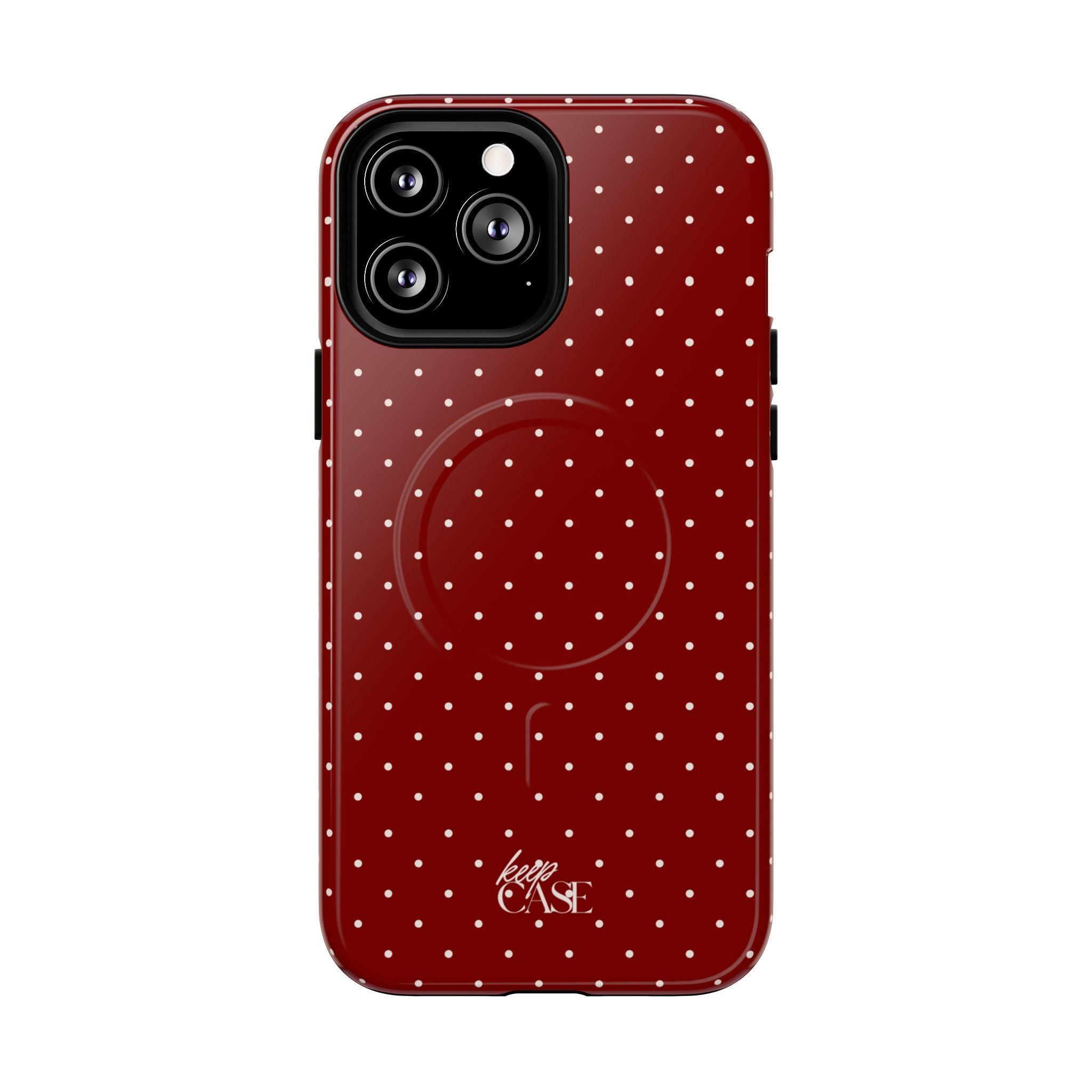 Keepcase Keepers Series — Burgundy Polka Dots
