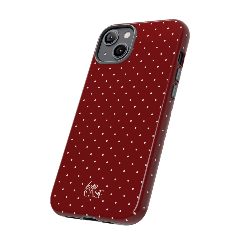 Keepcase Keepers Series — Burgundy Polka Dots