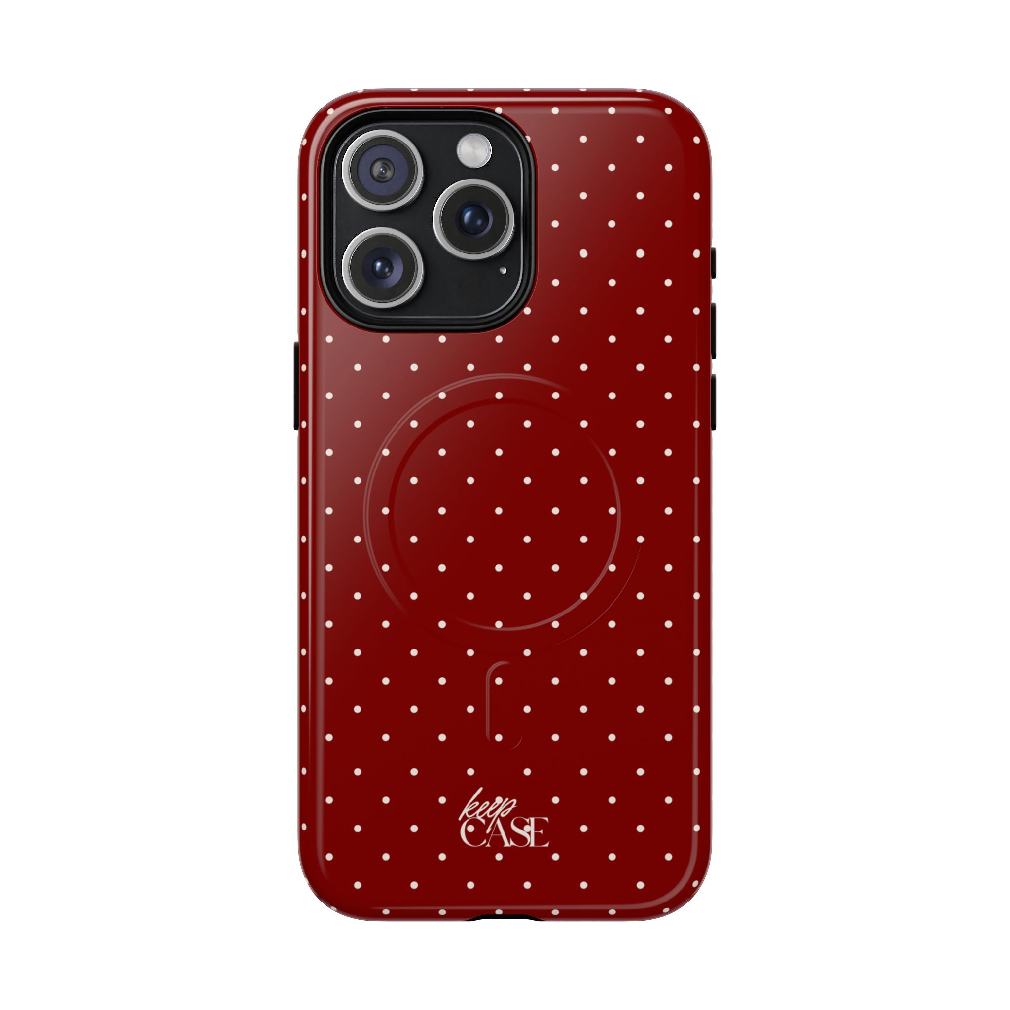 Keepcase Keepers Series — Burgundy Polka Dots
