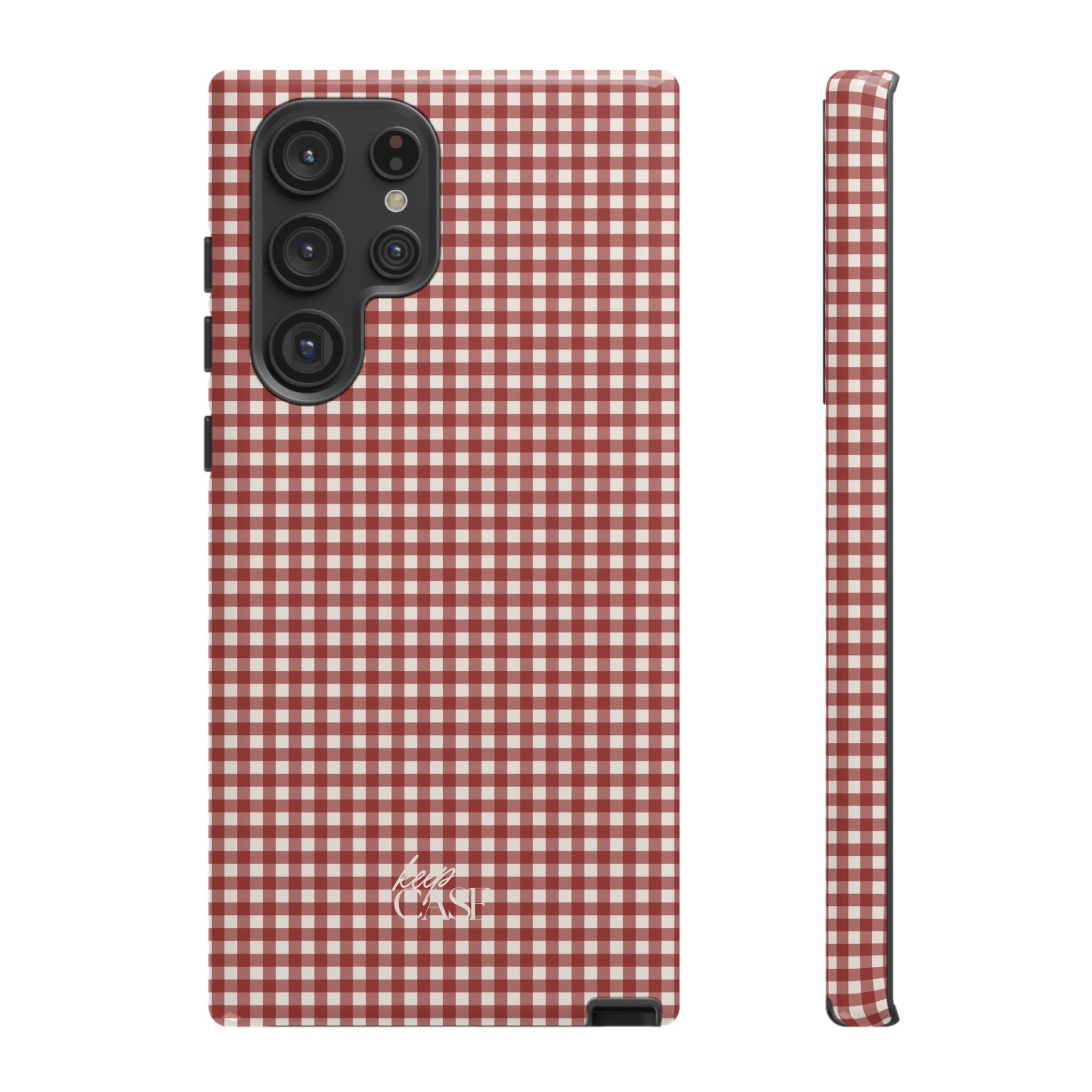 Keepcase Keepers Series — Burgundy and Cream Gingham