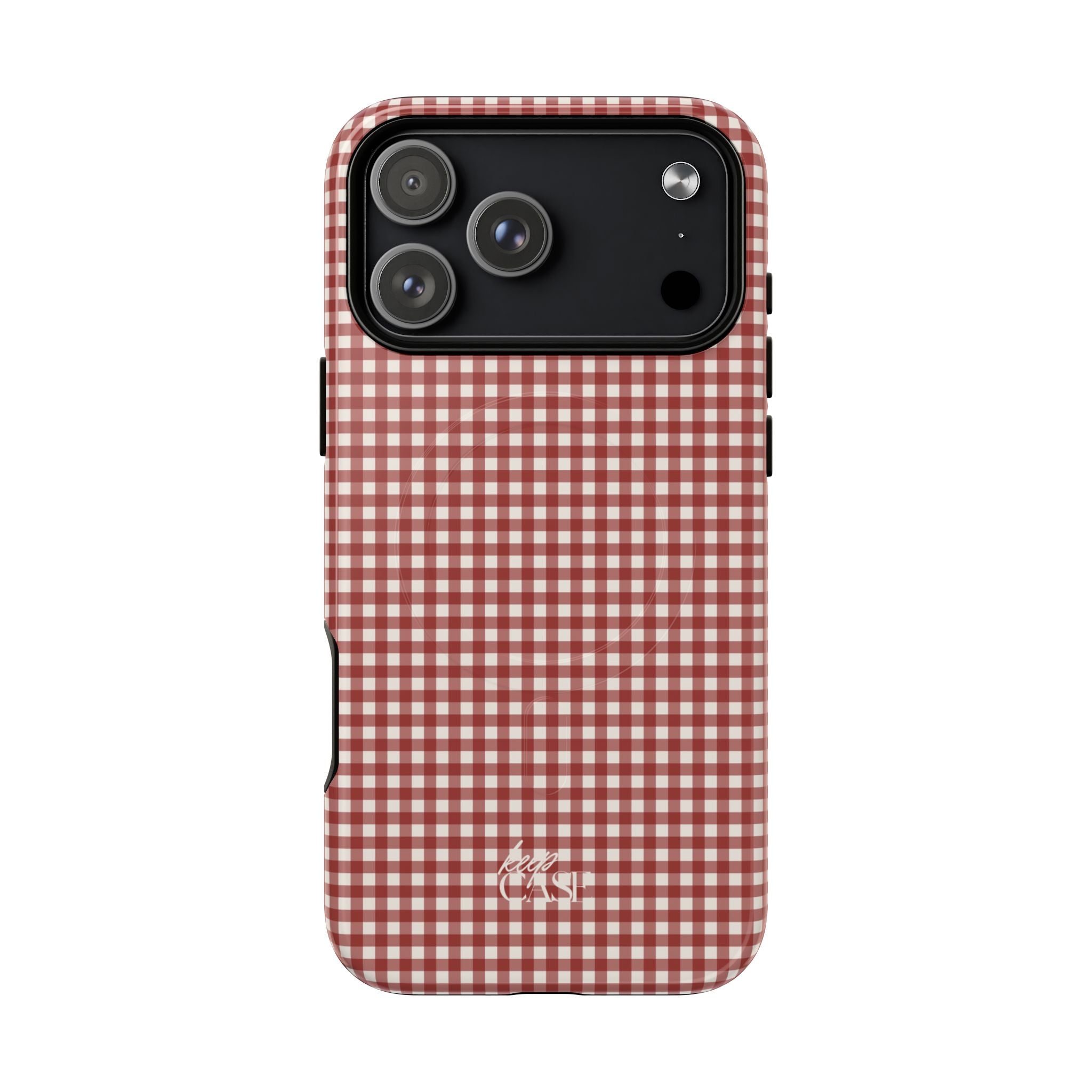 Keepcase Keepers Series — Burgundy and Cream Gingham