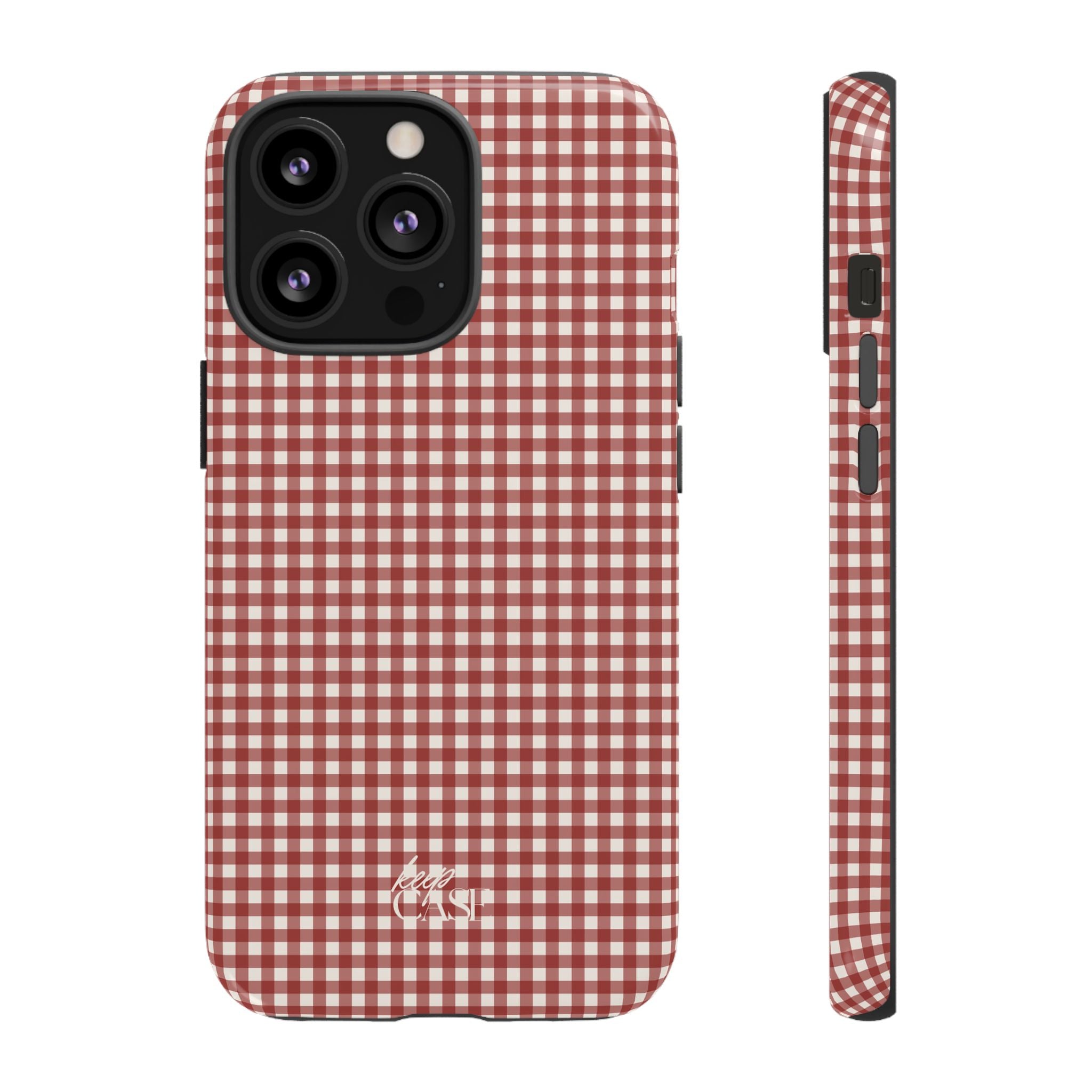 Keepcase Keepers Series — Burgundy and Cream Gingham