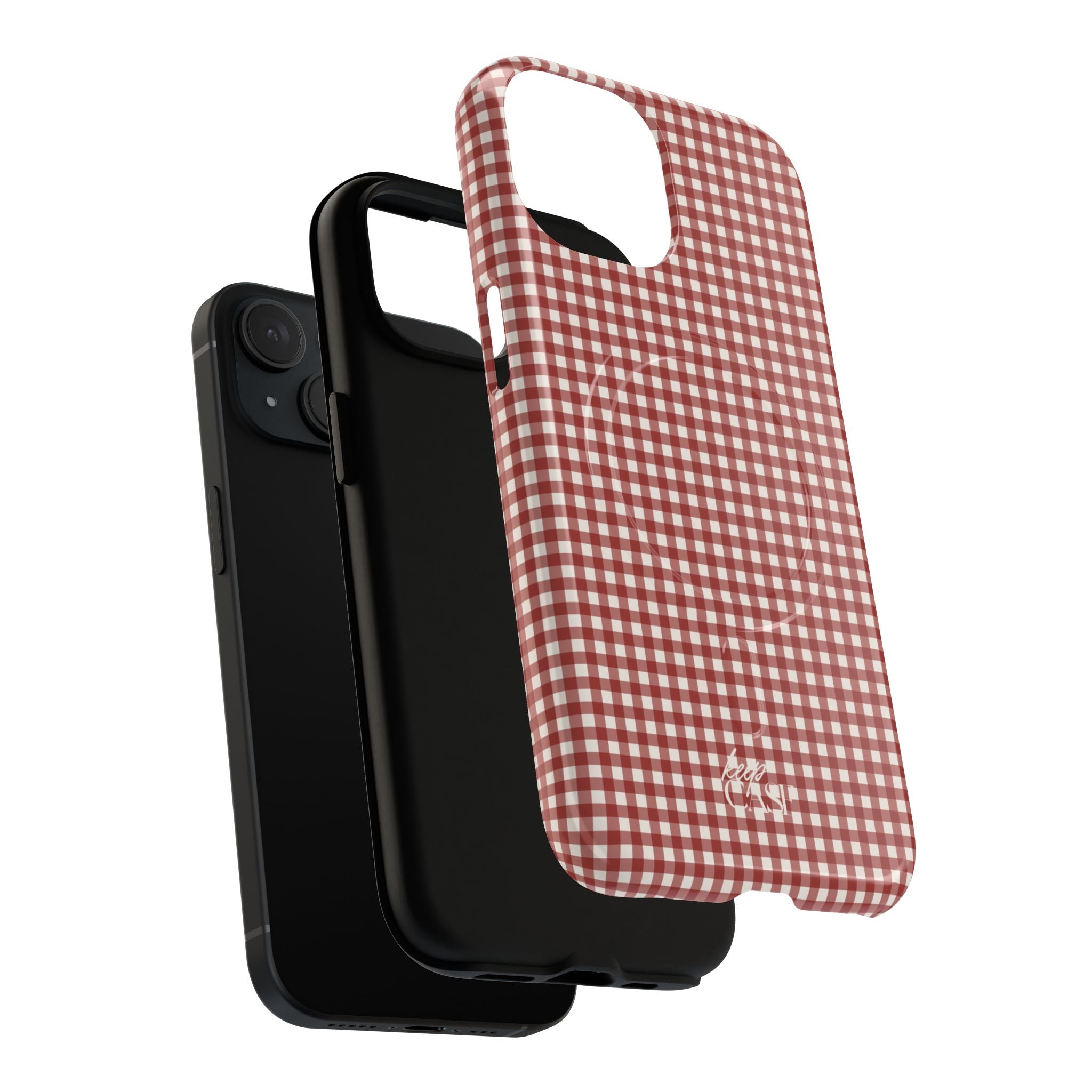 Keepcase Keepers Series — Burgundy and Cream Gingham