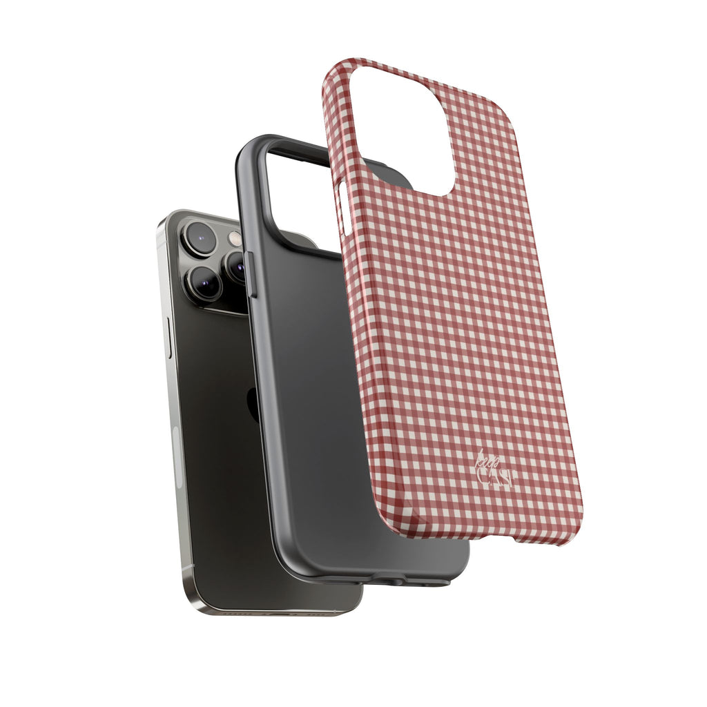 Keepcase Keepers Series — Burgundy and Cream Gingham