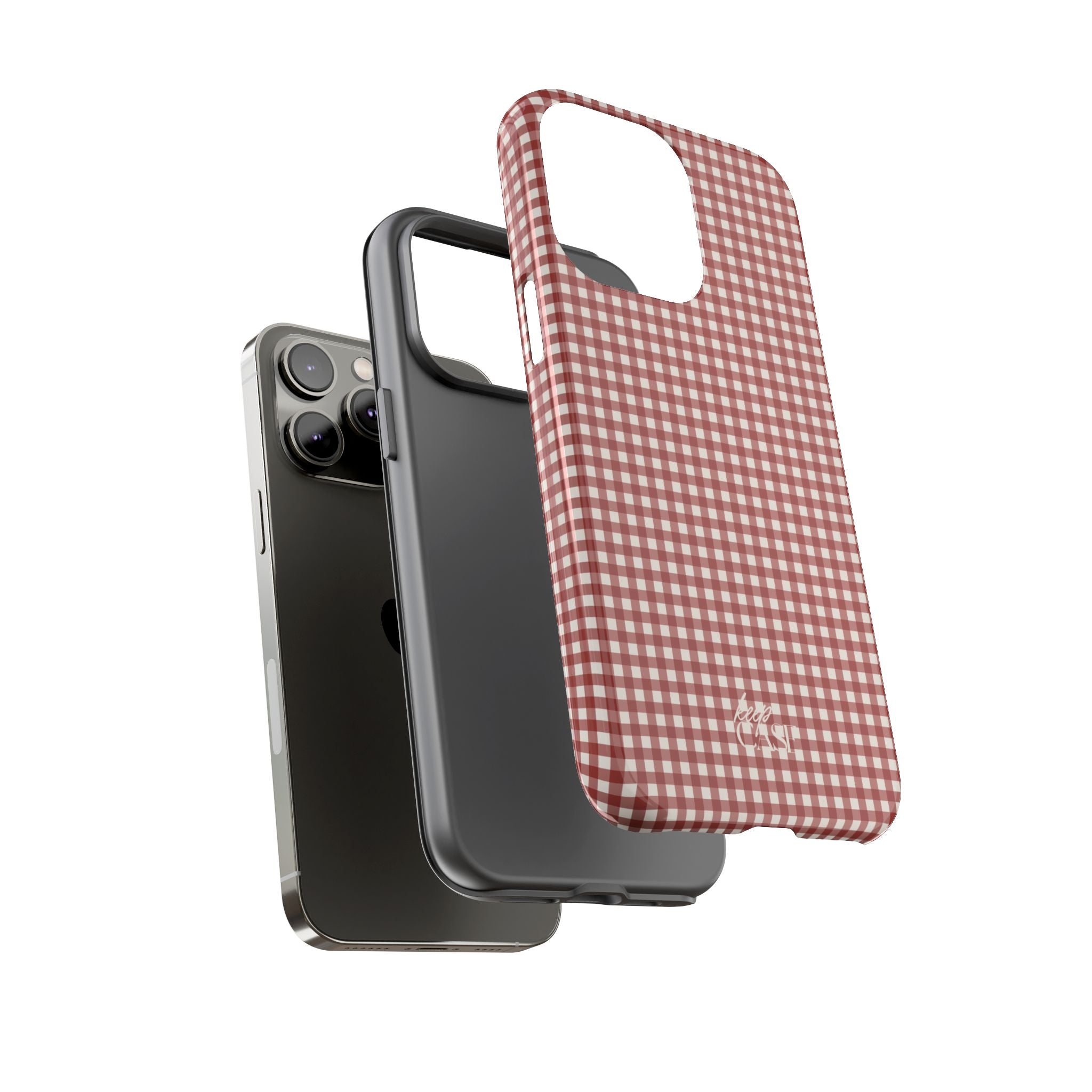 Keepcase Keepers Series — Burgundy and Cream Gingham