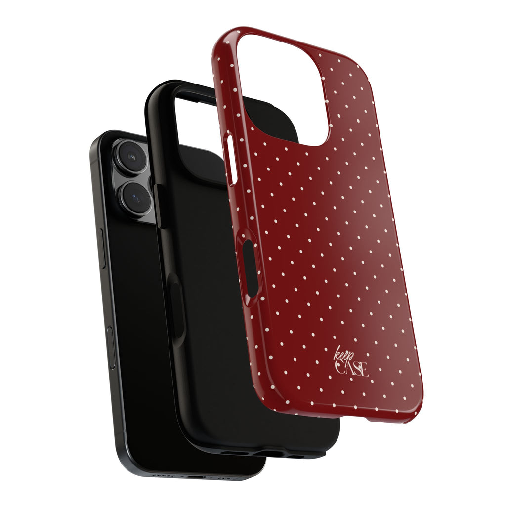 Keepcase Keepers Series — Burgundy Polka Dots