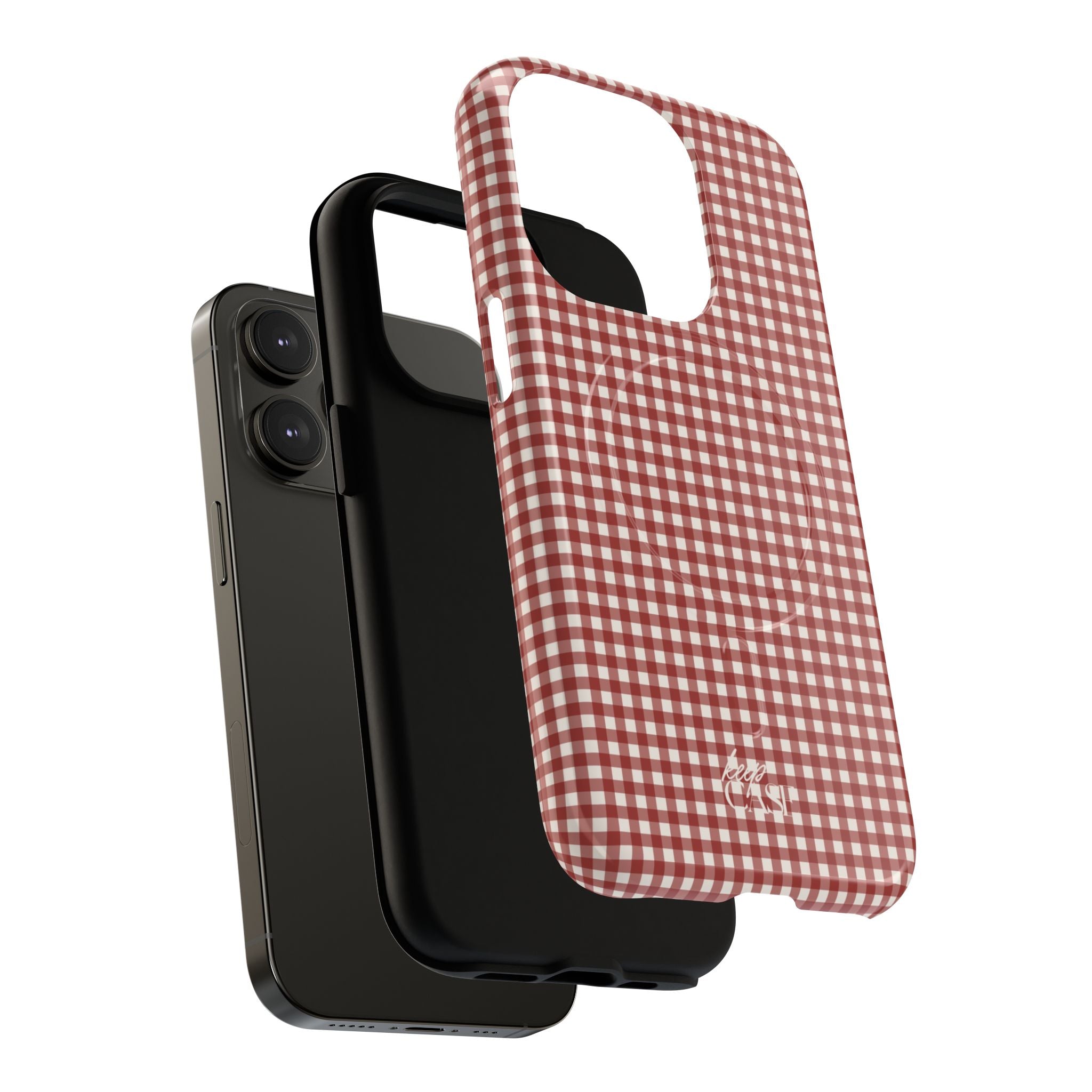Keepcase Keepers Series — Burgundy and Cream Gingham