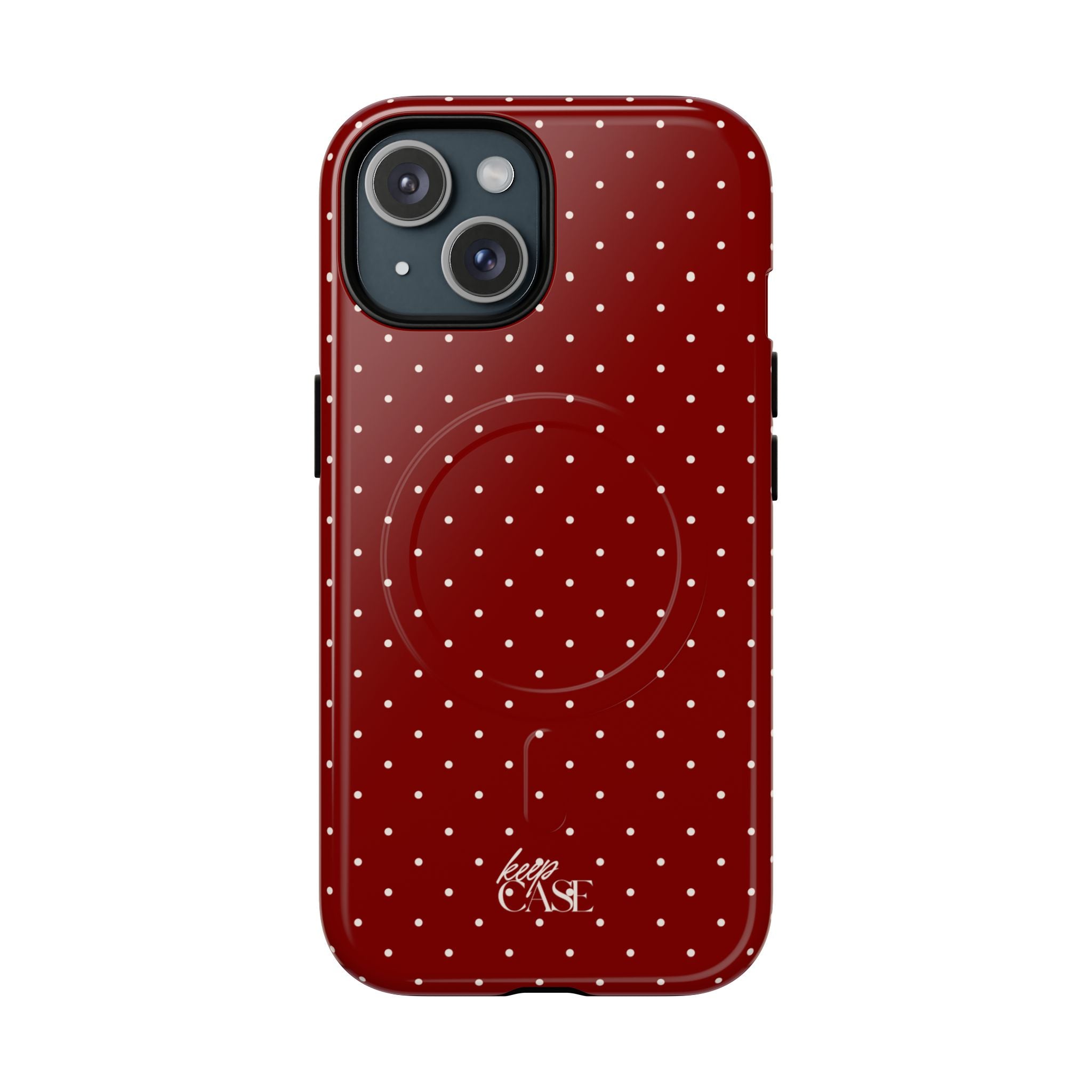 Keepcase Keepers Series — Burgundy Polka Dots