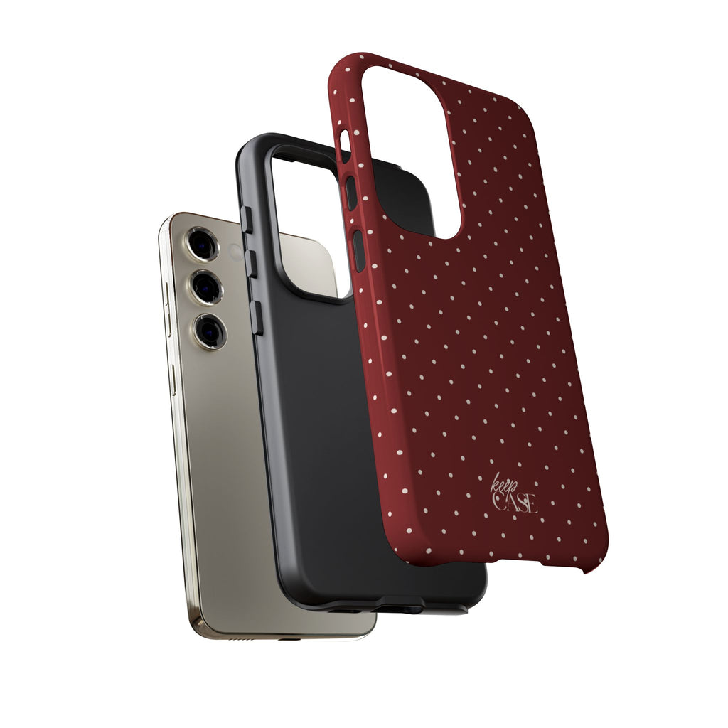 Keepcase Keepers Series — Burgundy Polka Dots
