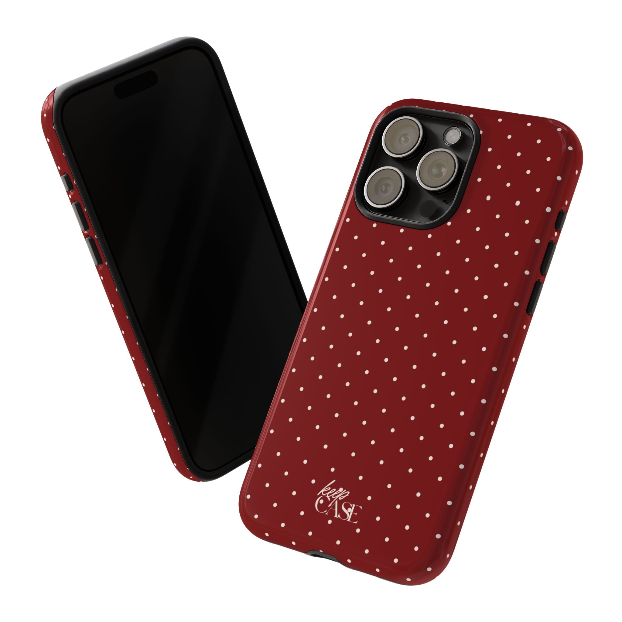 Keepcase Keepers Series — Burgundy Polka Dots