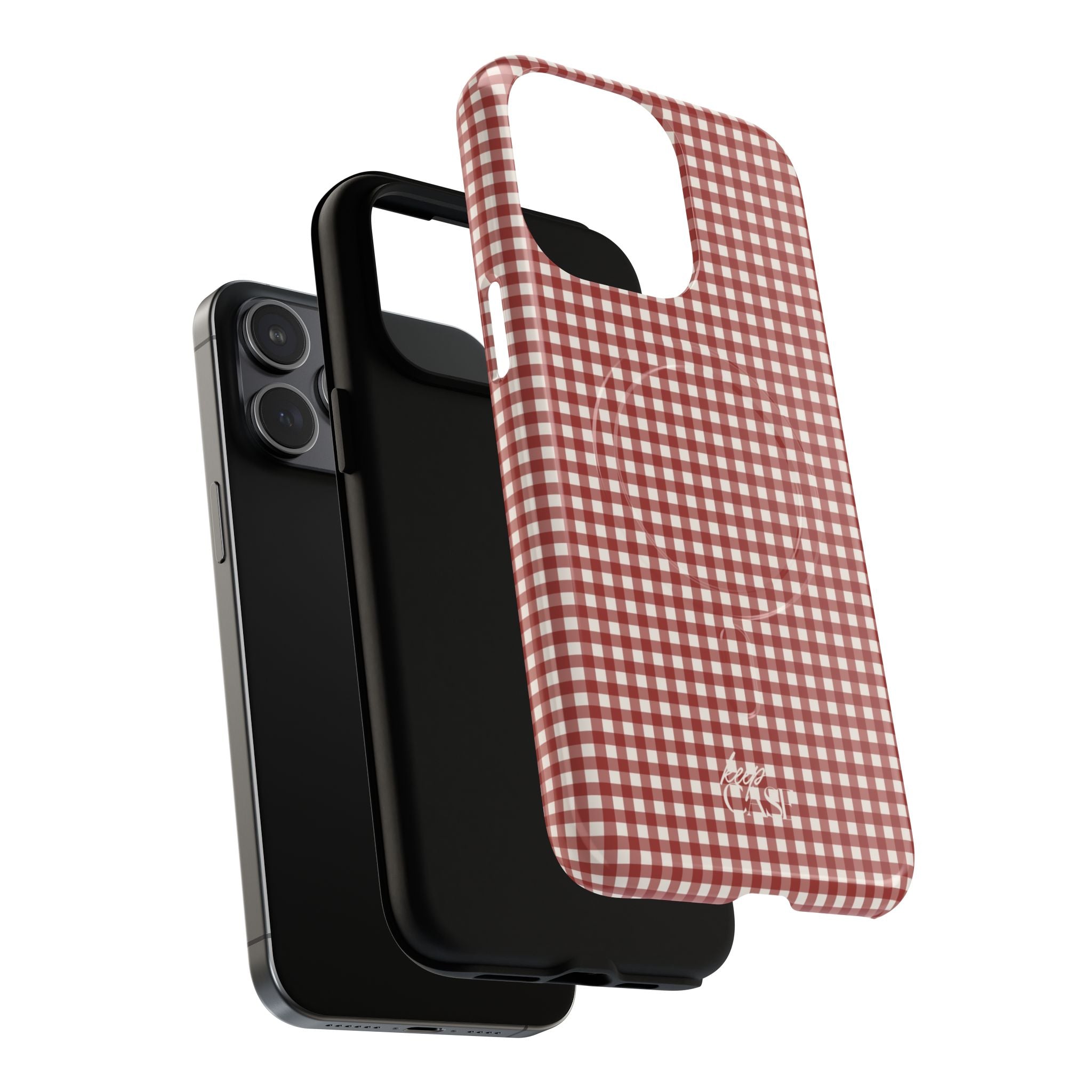 Keepcase Keepers Series — Burgundy and Cream Gingham