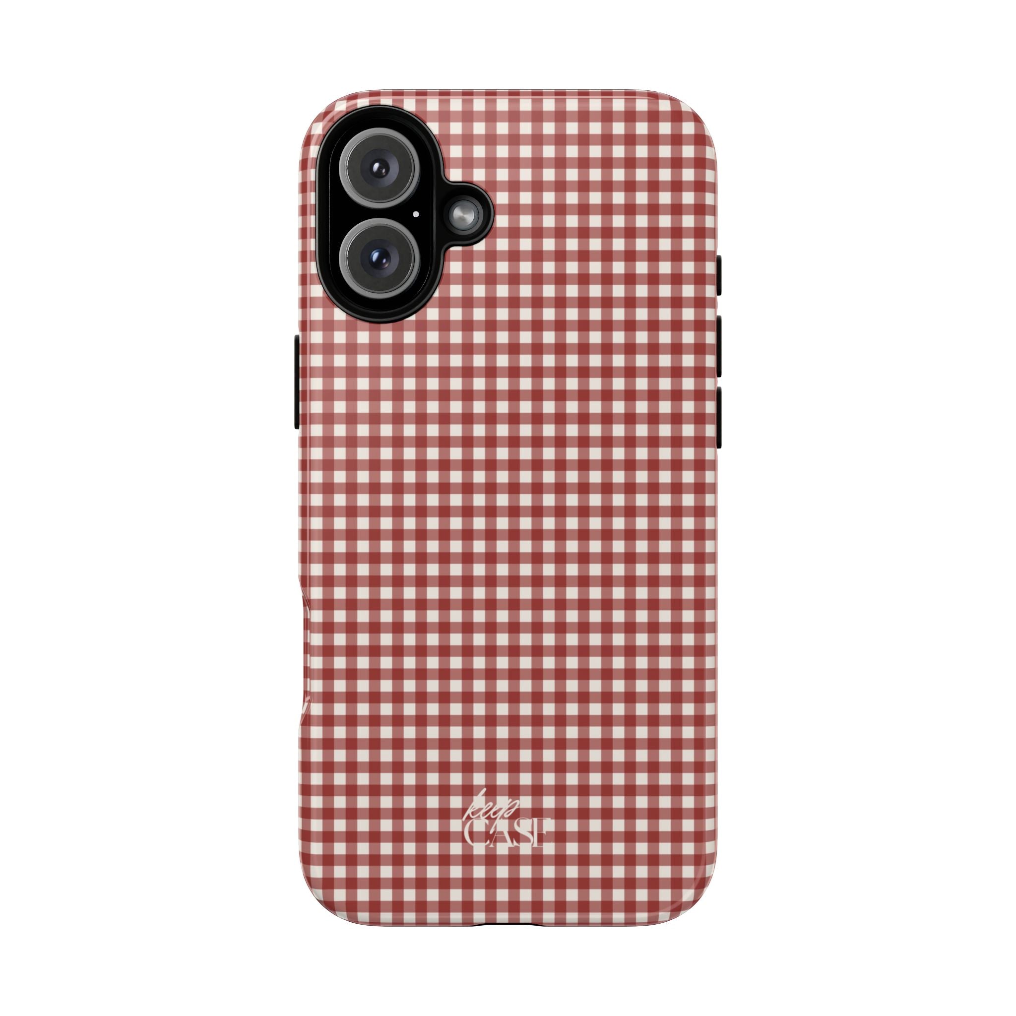 Keepcase Keepers Series — Burgundy and Cream Gingham
