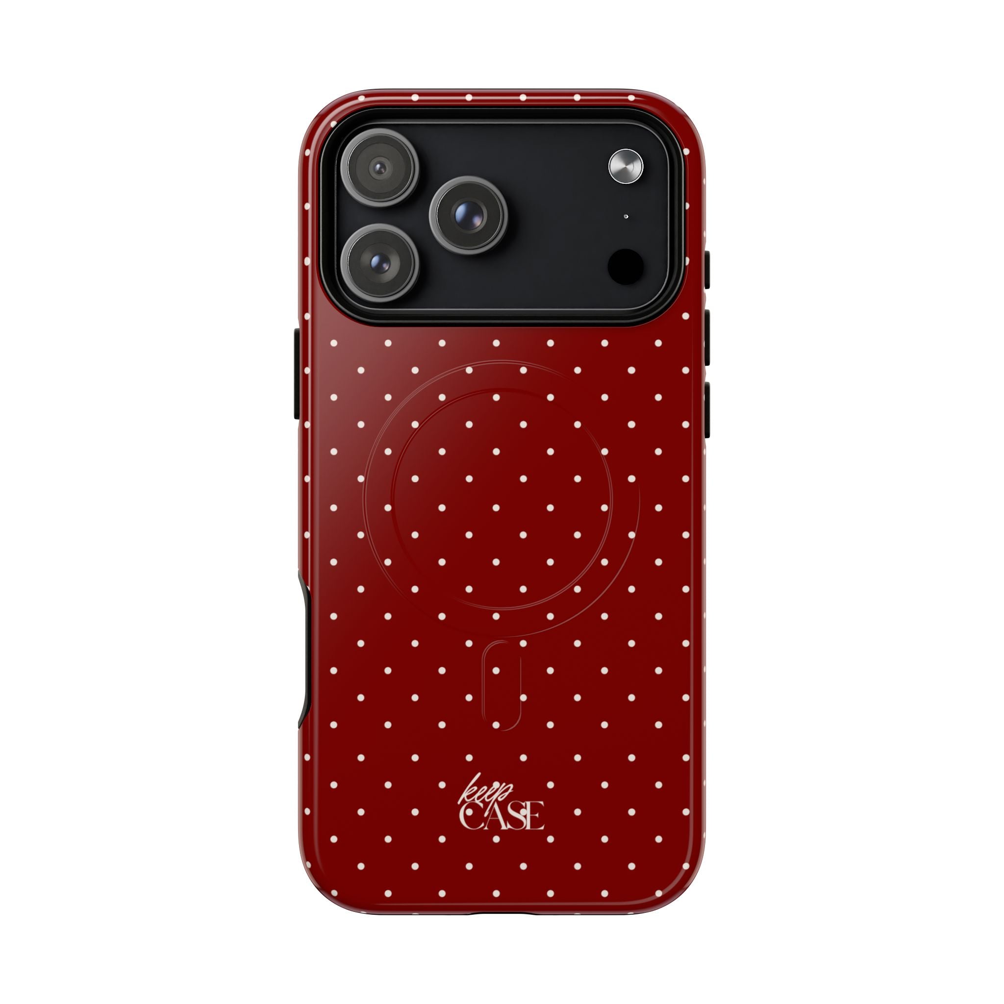 Keepcase Keepers Series — Burgundy Polka Dots