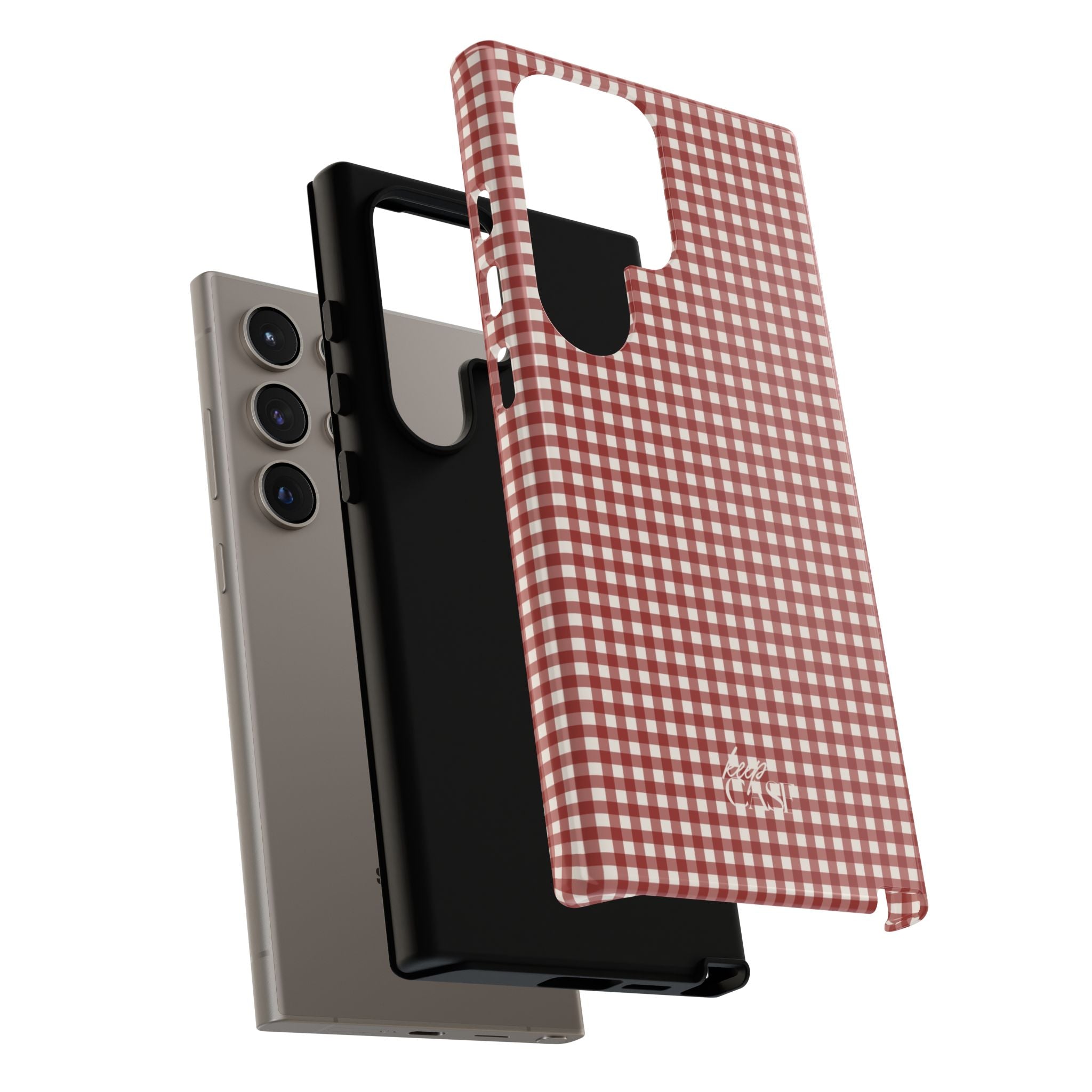 Keepcase Keepers Series — Burgundy and Cream Gingham