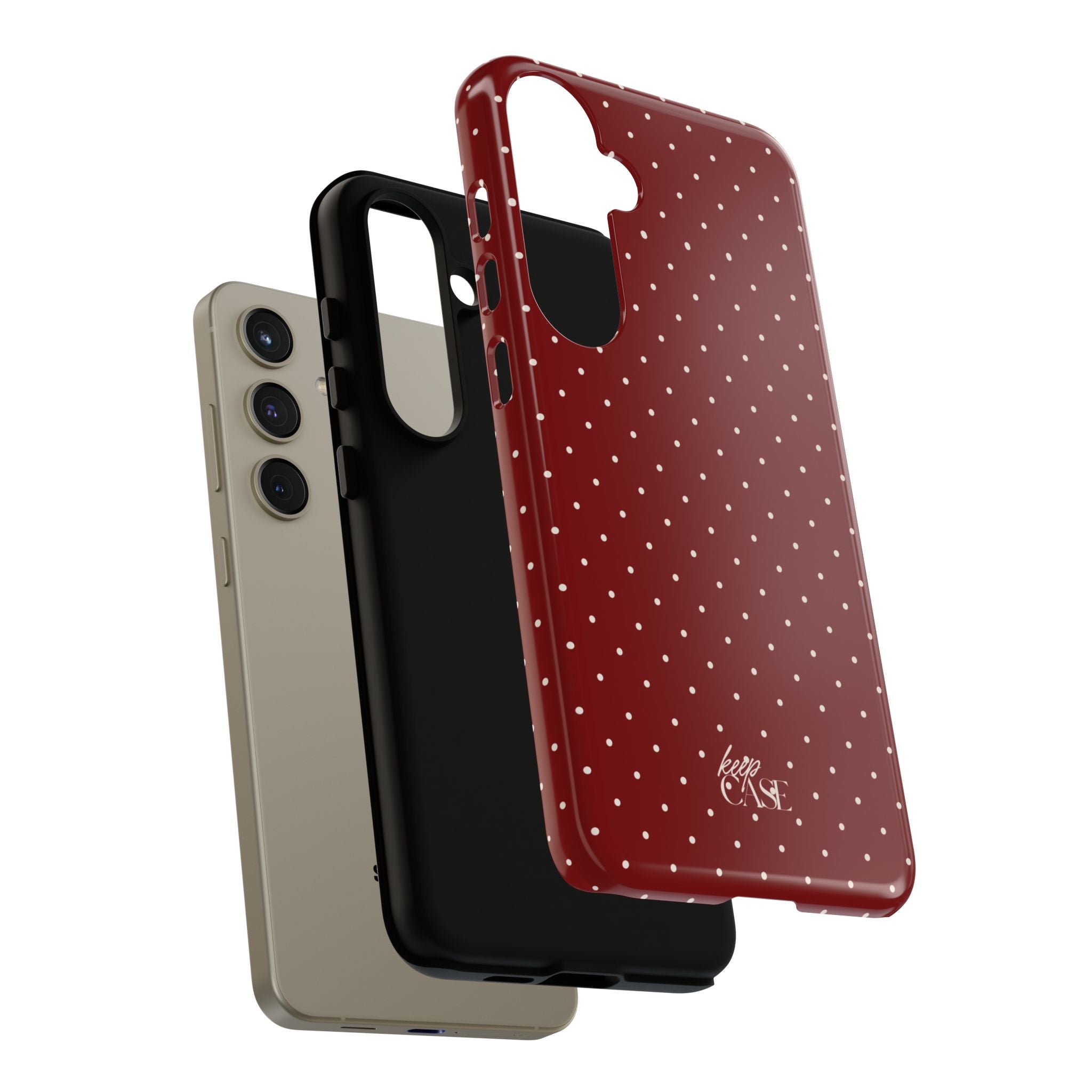 Keepcase Keepers Series — Burgundy Polka Dots