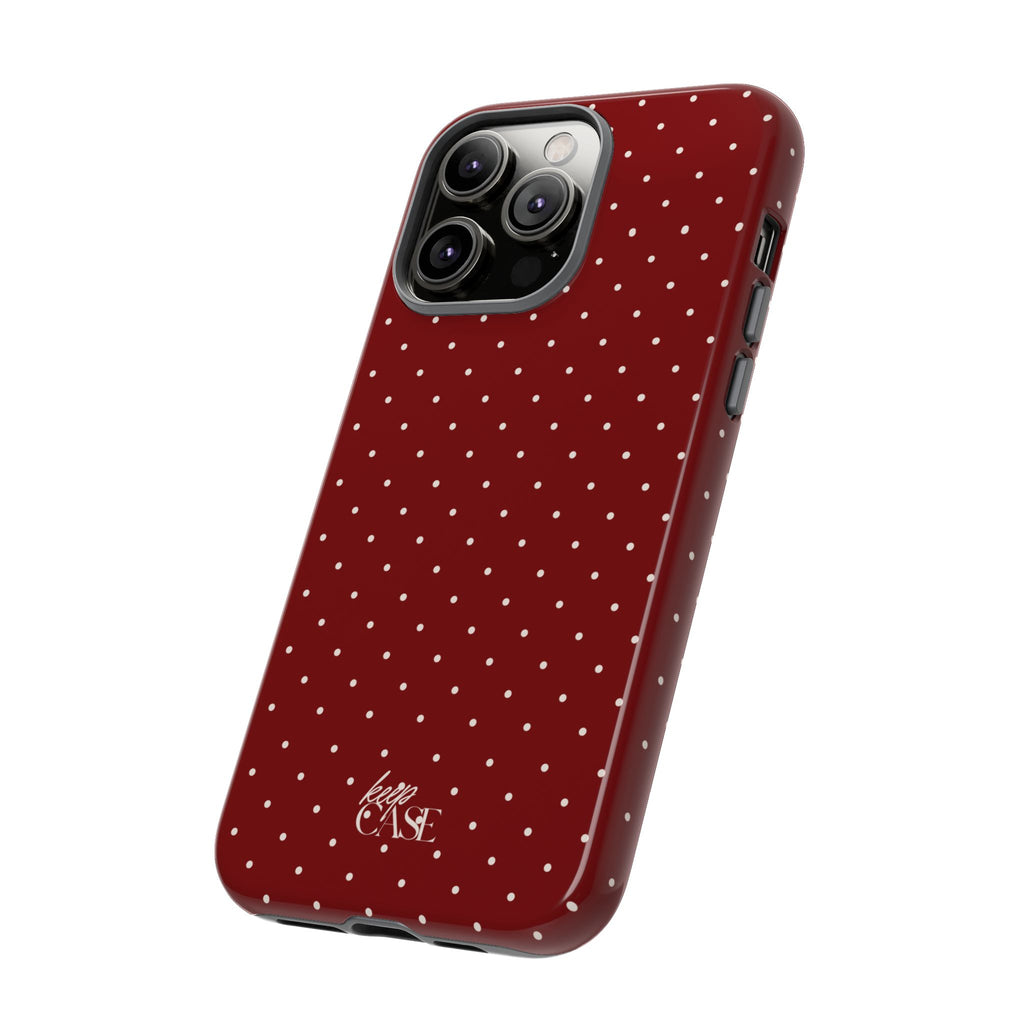 Keepcase Keepers Series — Burgundy Polka Dots
