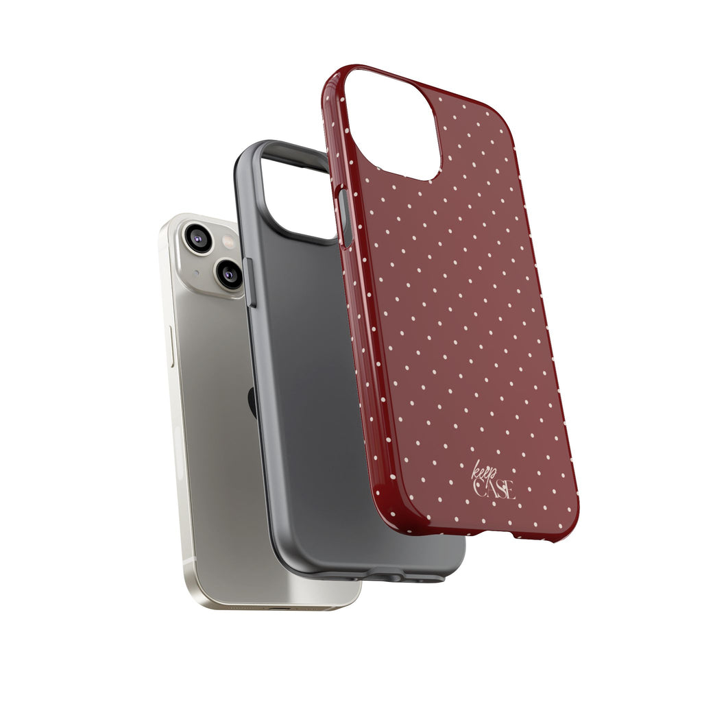 Keepcase Keepers Series — Burgundy Polka Dots
