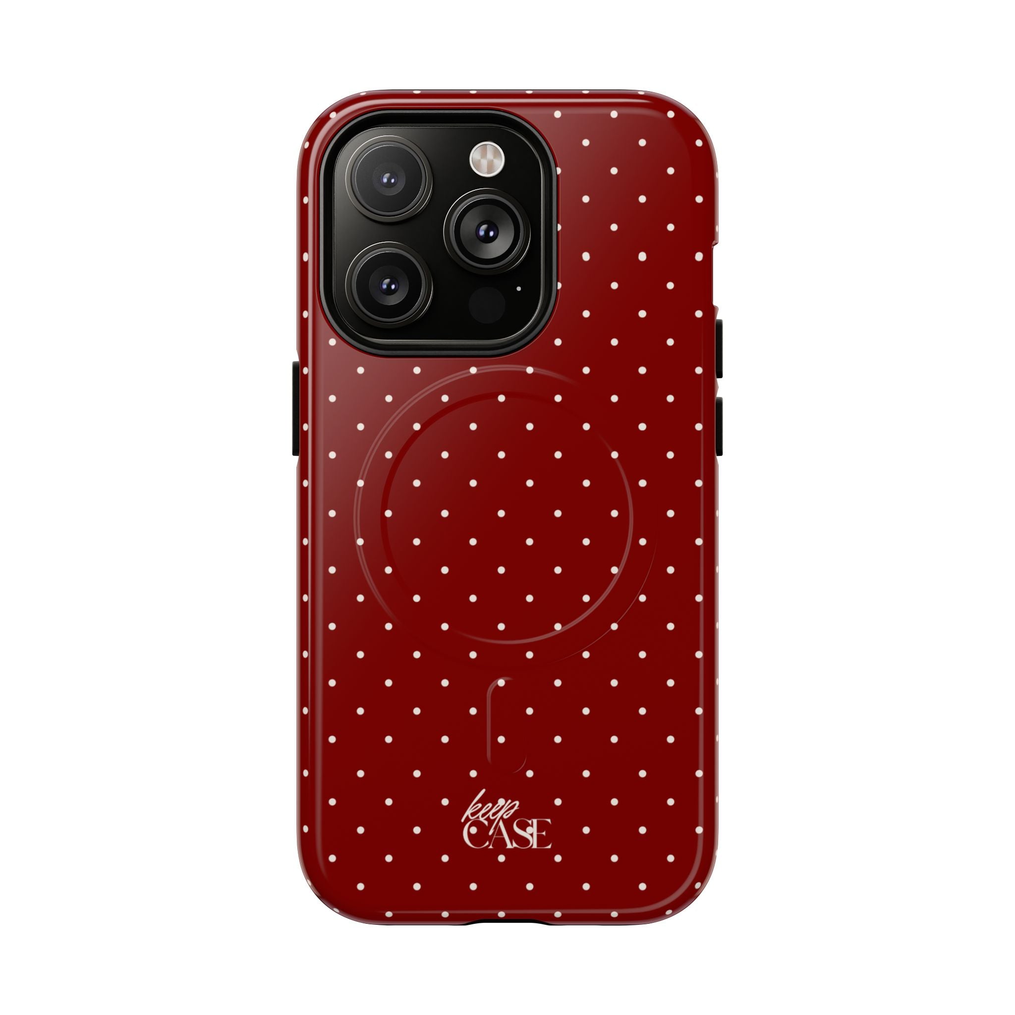 Keepcase Keepers Series — Burgundy Polka Dots