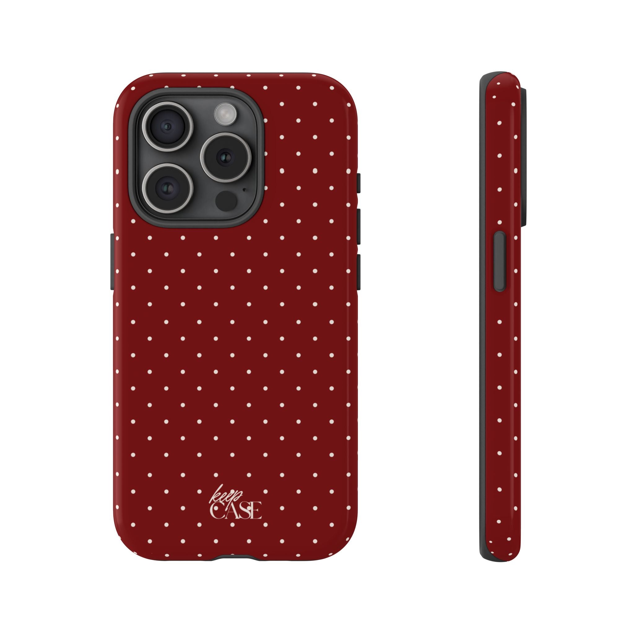 Keepcase Keepers Series — Burgundy Polka Dots
