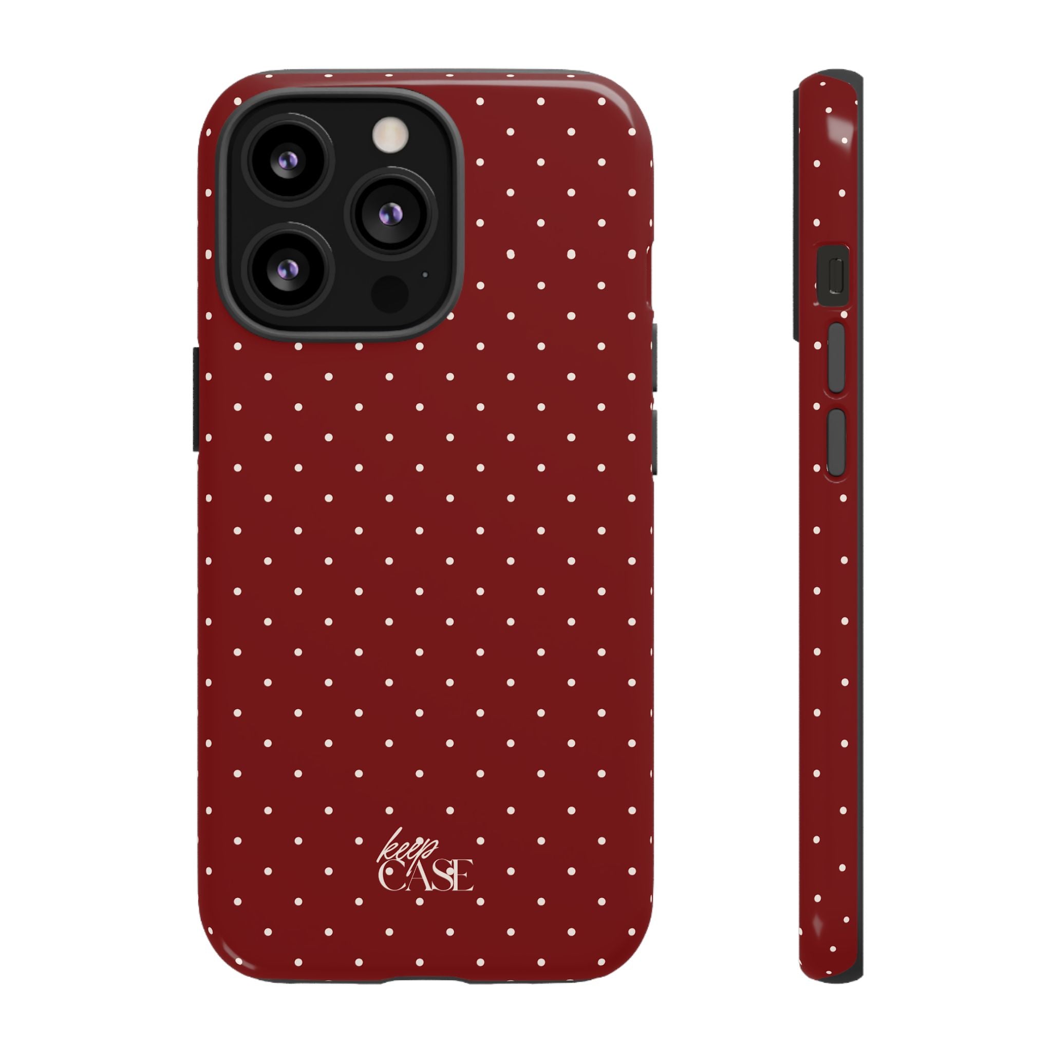 Keepcase Keepers Series — Burgundy Polka Dots
