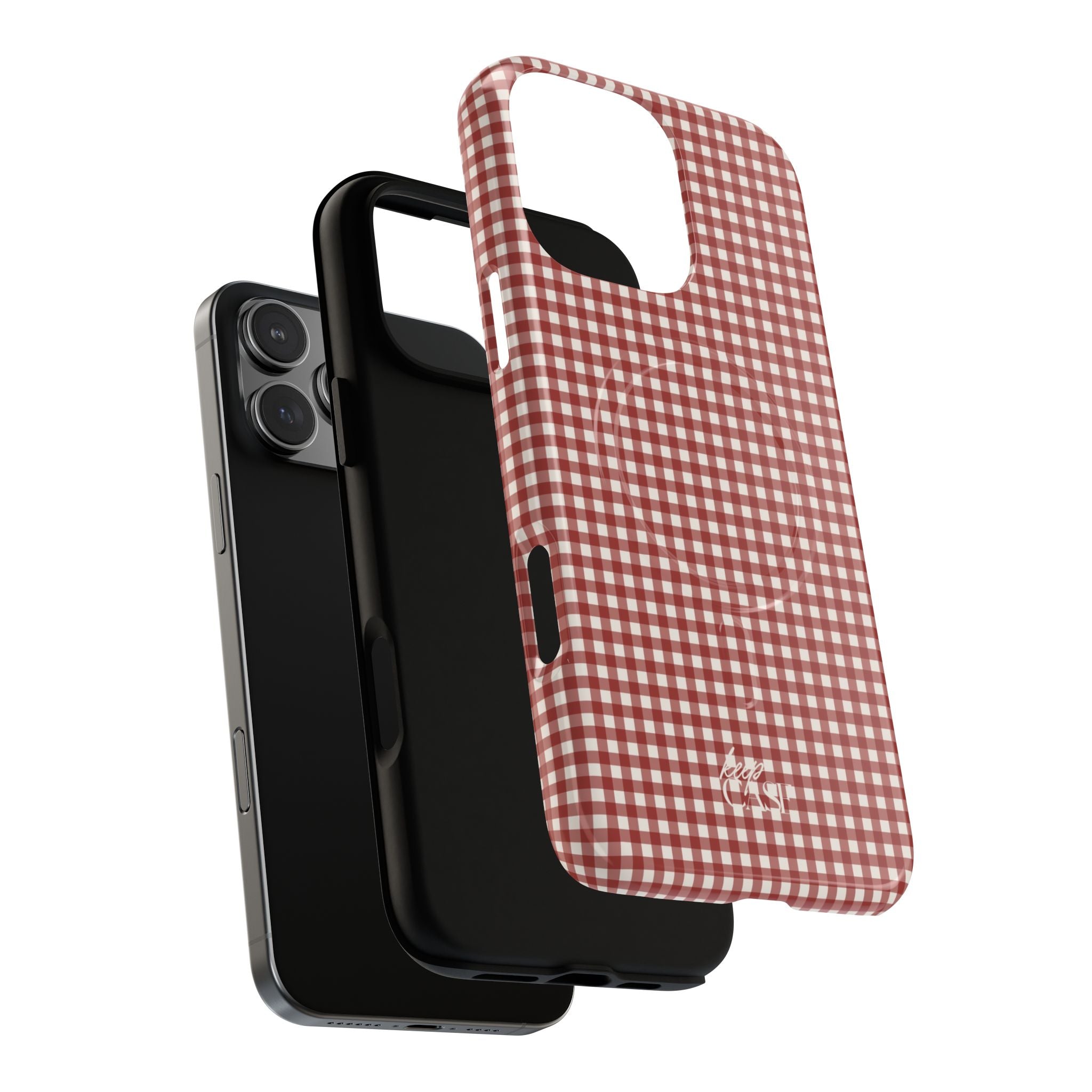 Keepcase Keepers Series — Burgundy and Cream Gingham