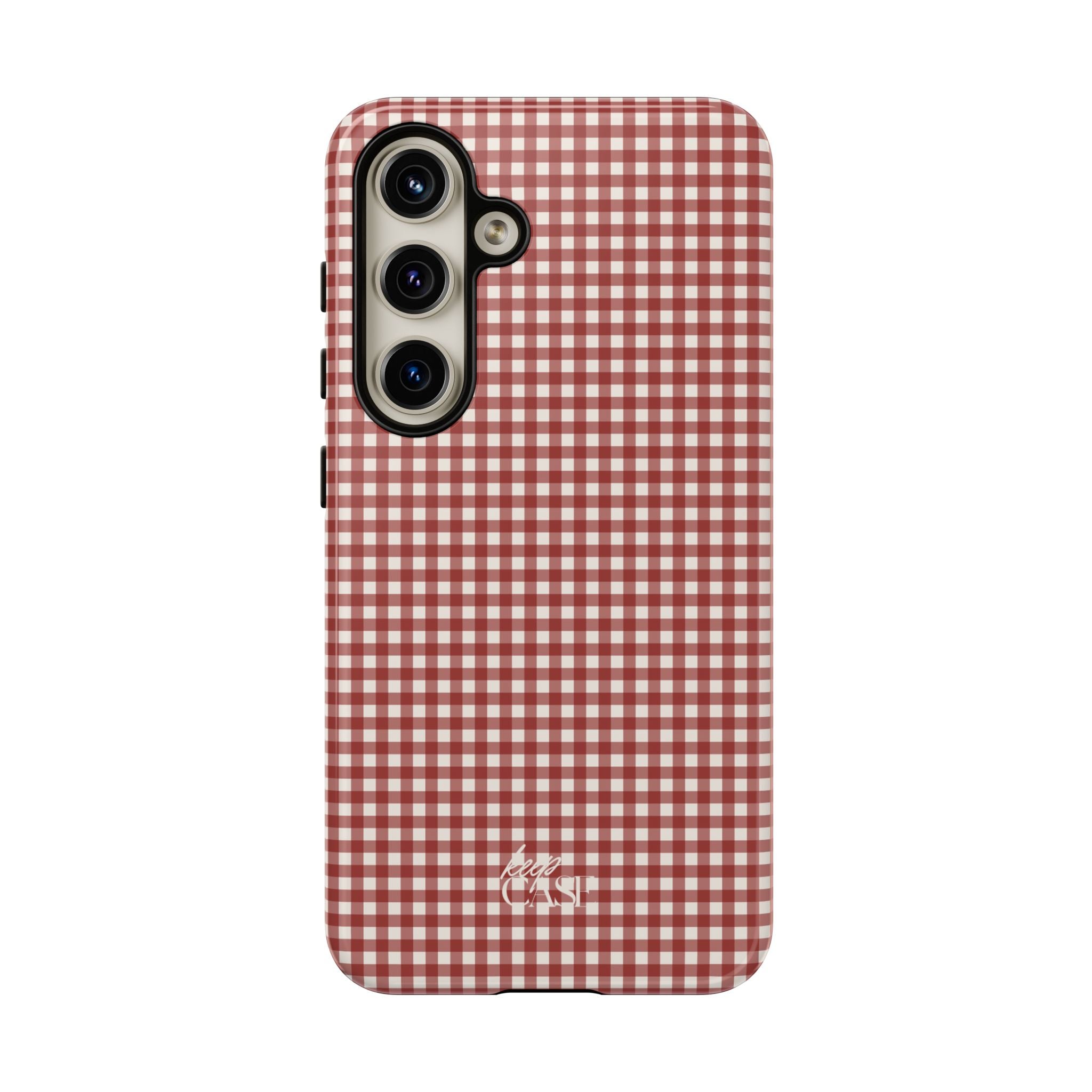 Keepcase Keepers Series — Burgundy and Cream Gingham