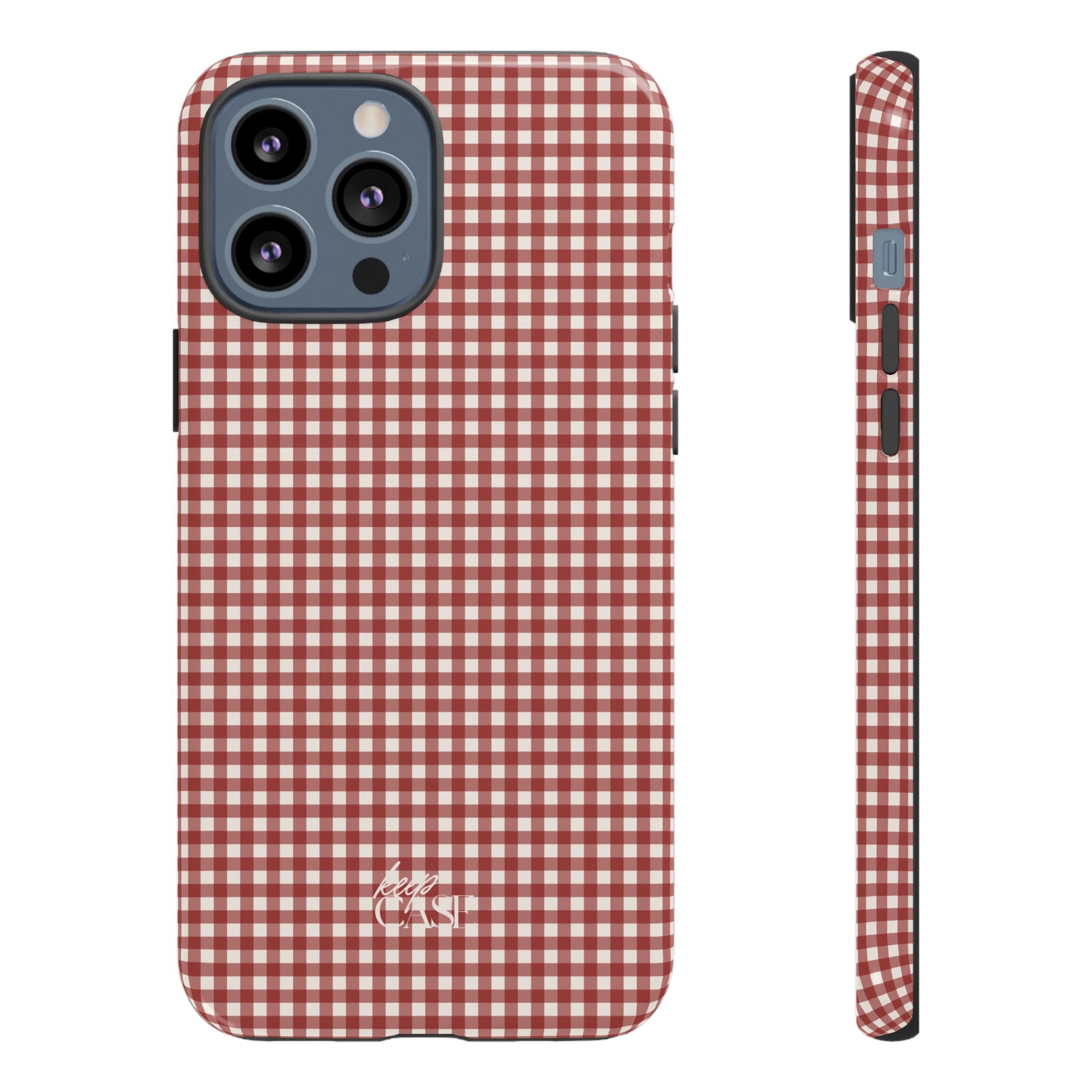 Keepcase Keepers Series — Burgundy and Cream Gingham