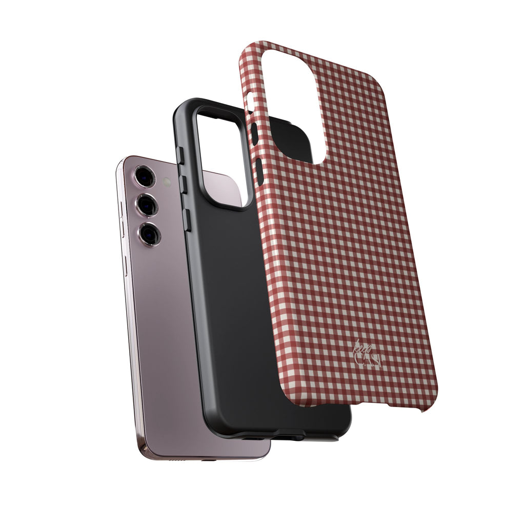 Keepcase Keepers Series — Burgundy and Cream Gingham