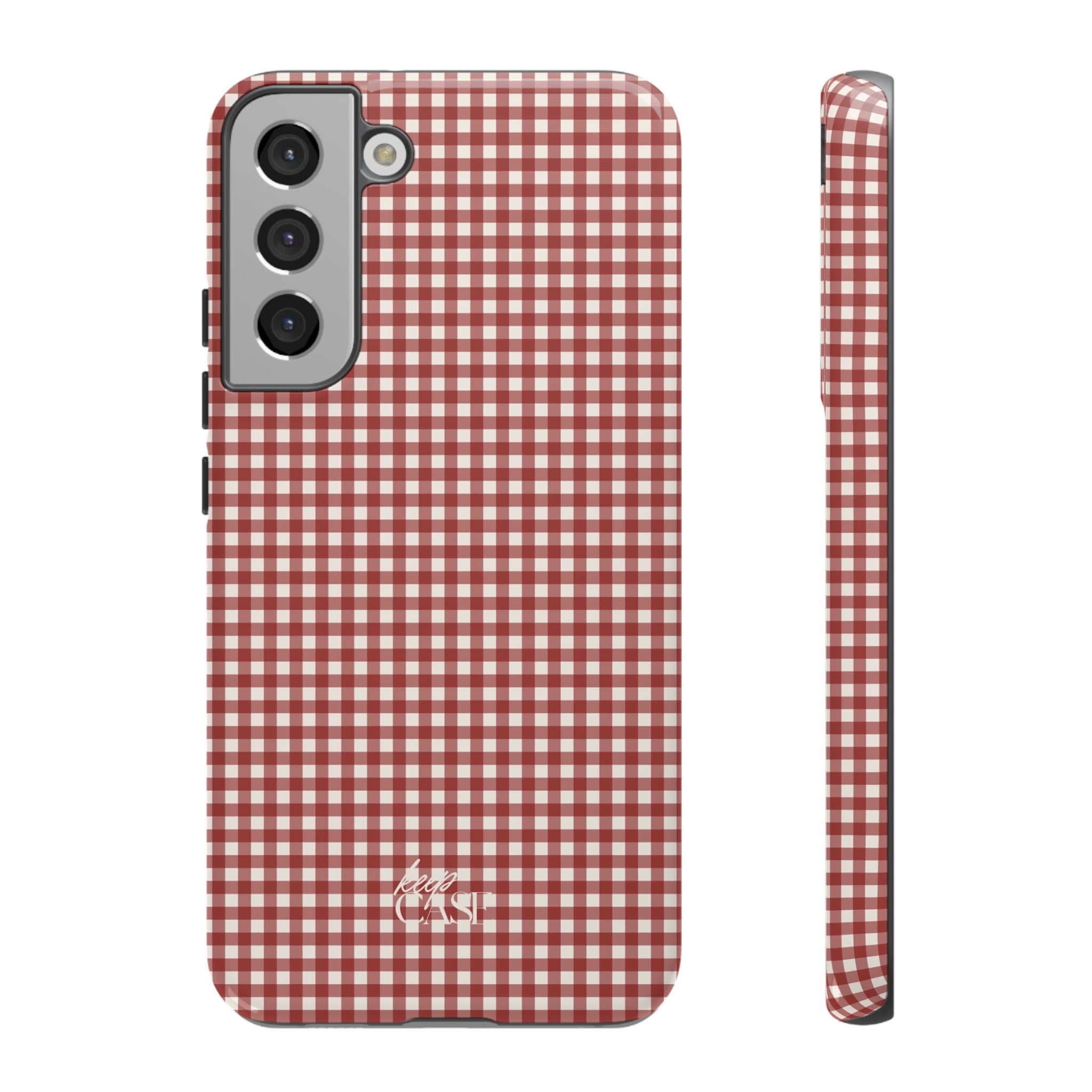 Keepcase Keepers Series — Burgundy and Cream Gingham