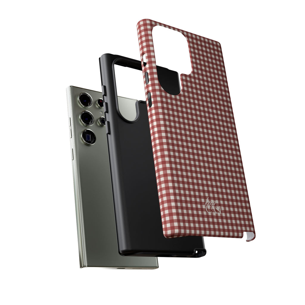 Keepcase Keepers Series — Burgundy and Cream Gingham