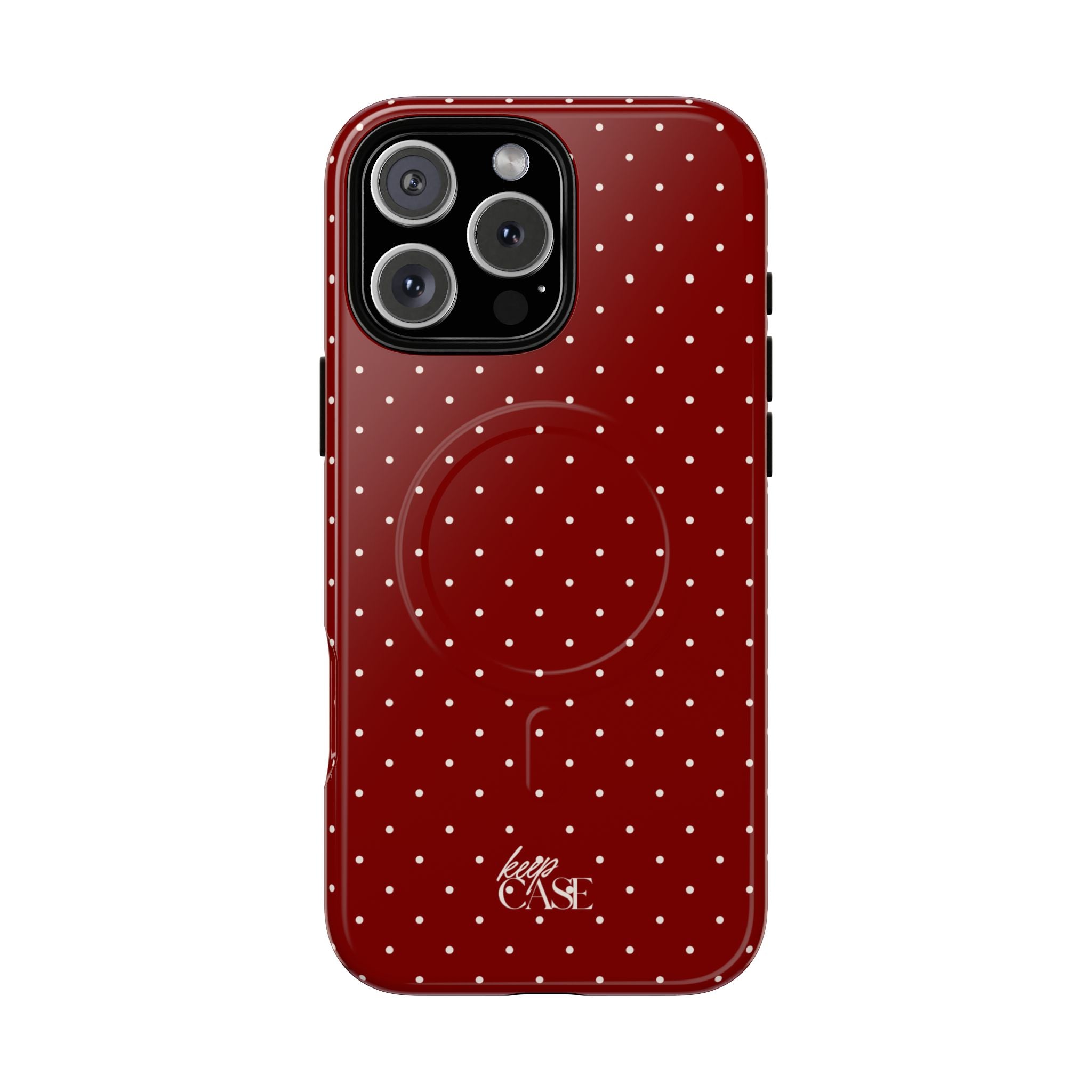 Keepcase Keepers Series — Burgundy Polka Dots