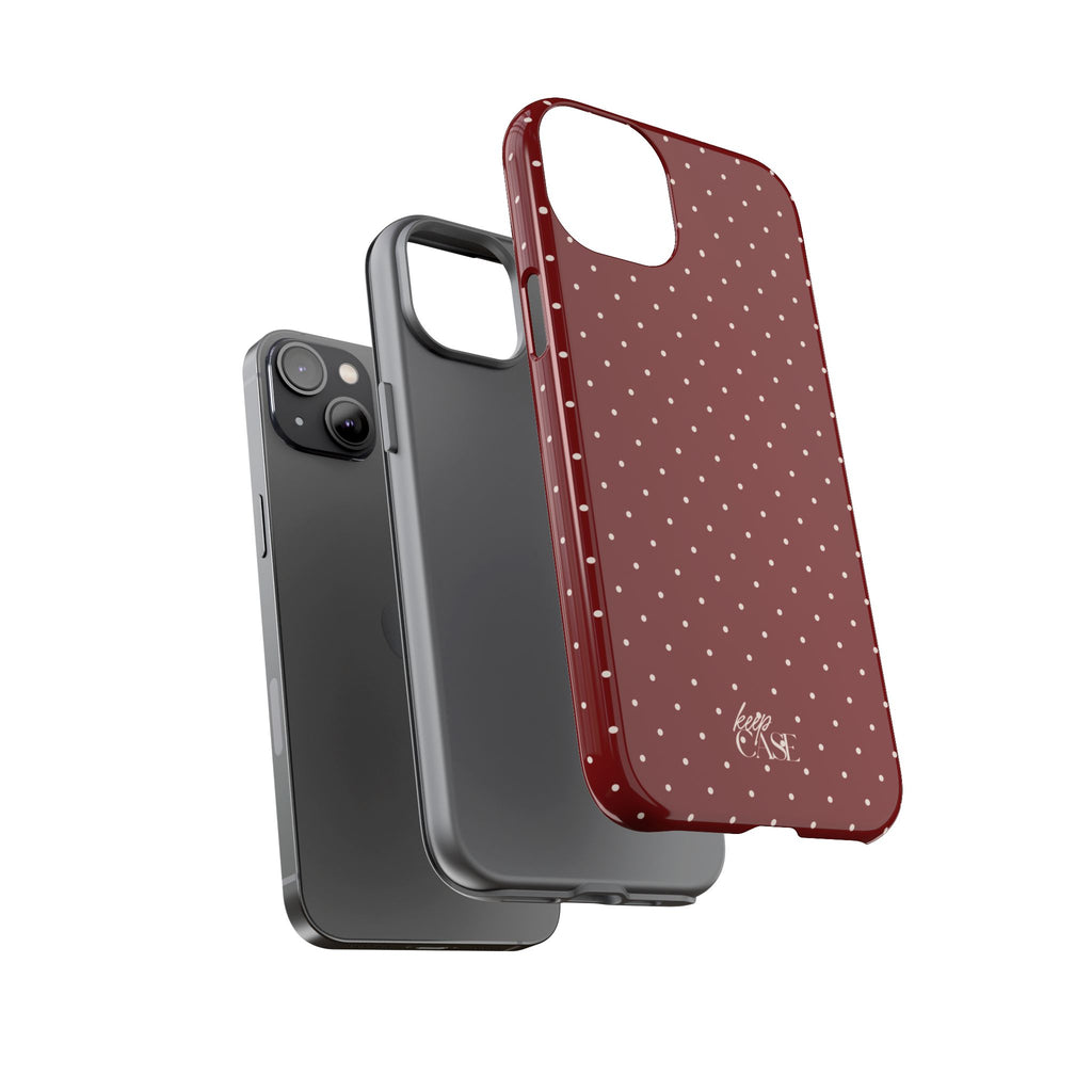 Keepcase Keepers Series — Burgundy Polka Dots