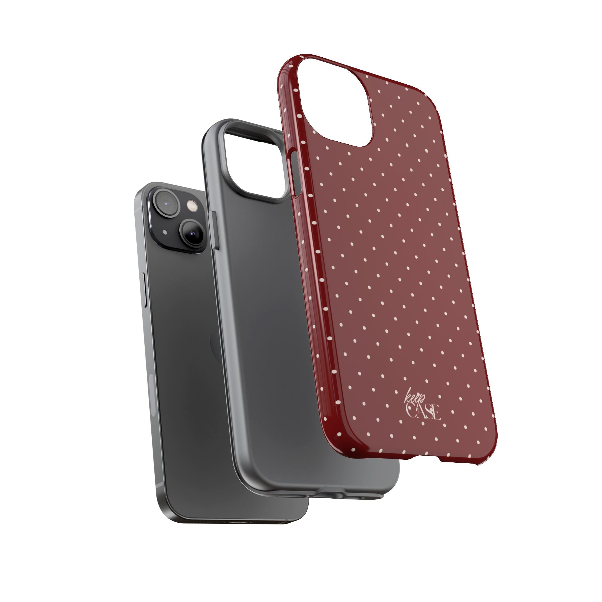 Keepcase Keepers Series — Burgundy Polka Dots