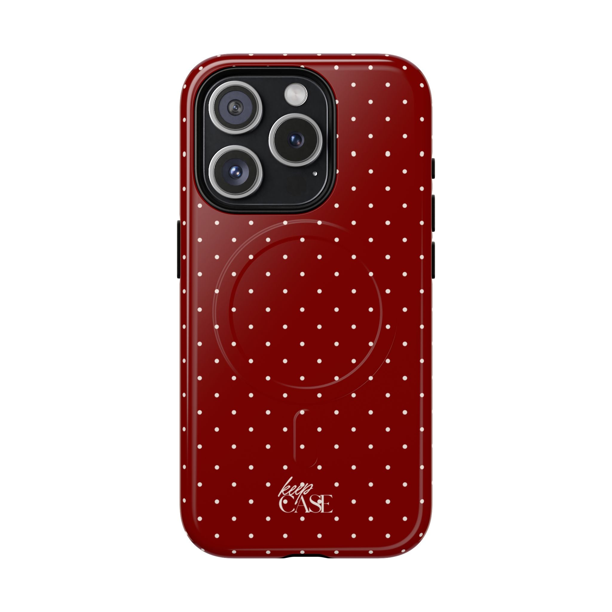Keepcase Keepers Series — Burgundy Polka Dots