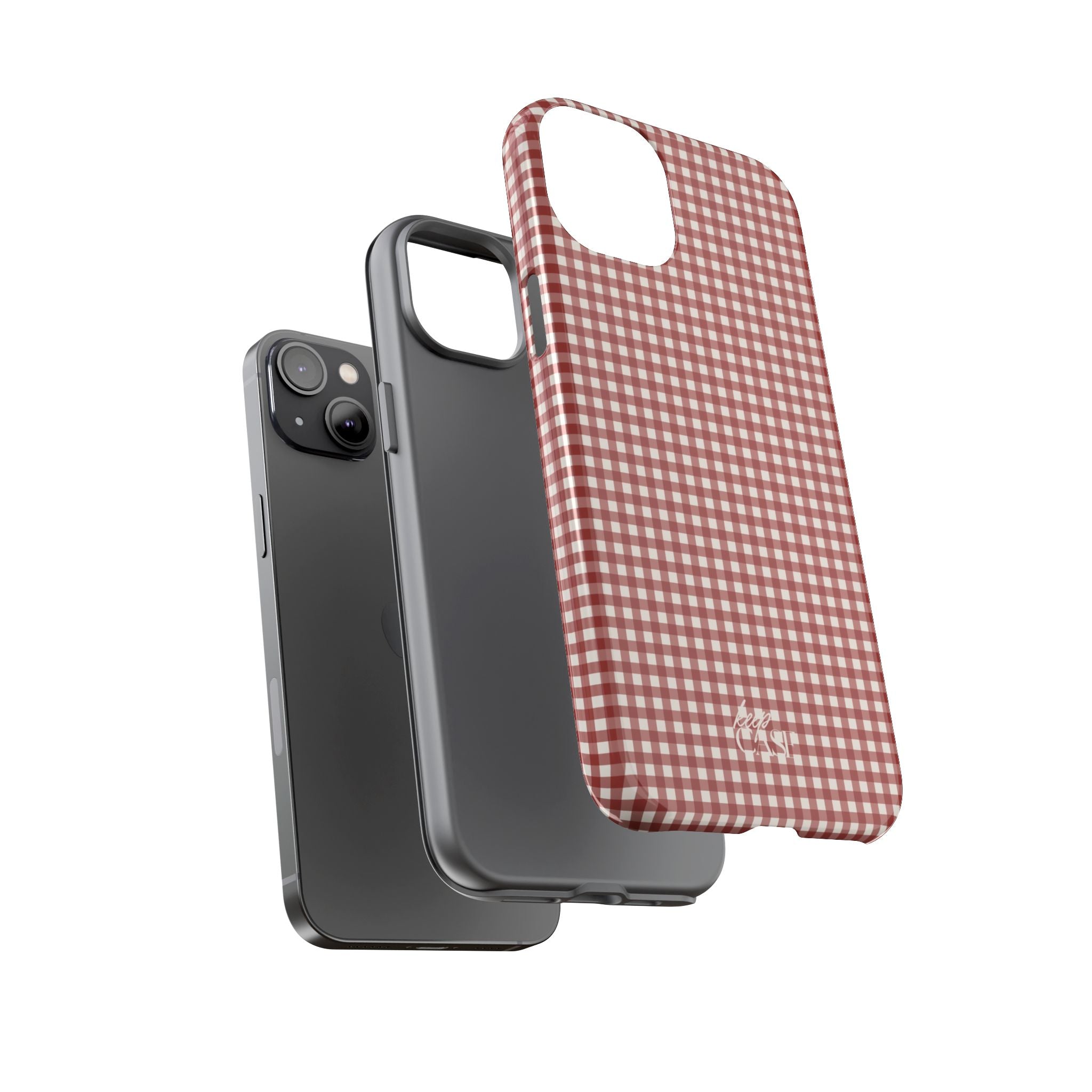 Keepcase Keepers Series — Burgundy and Cream Gingham