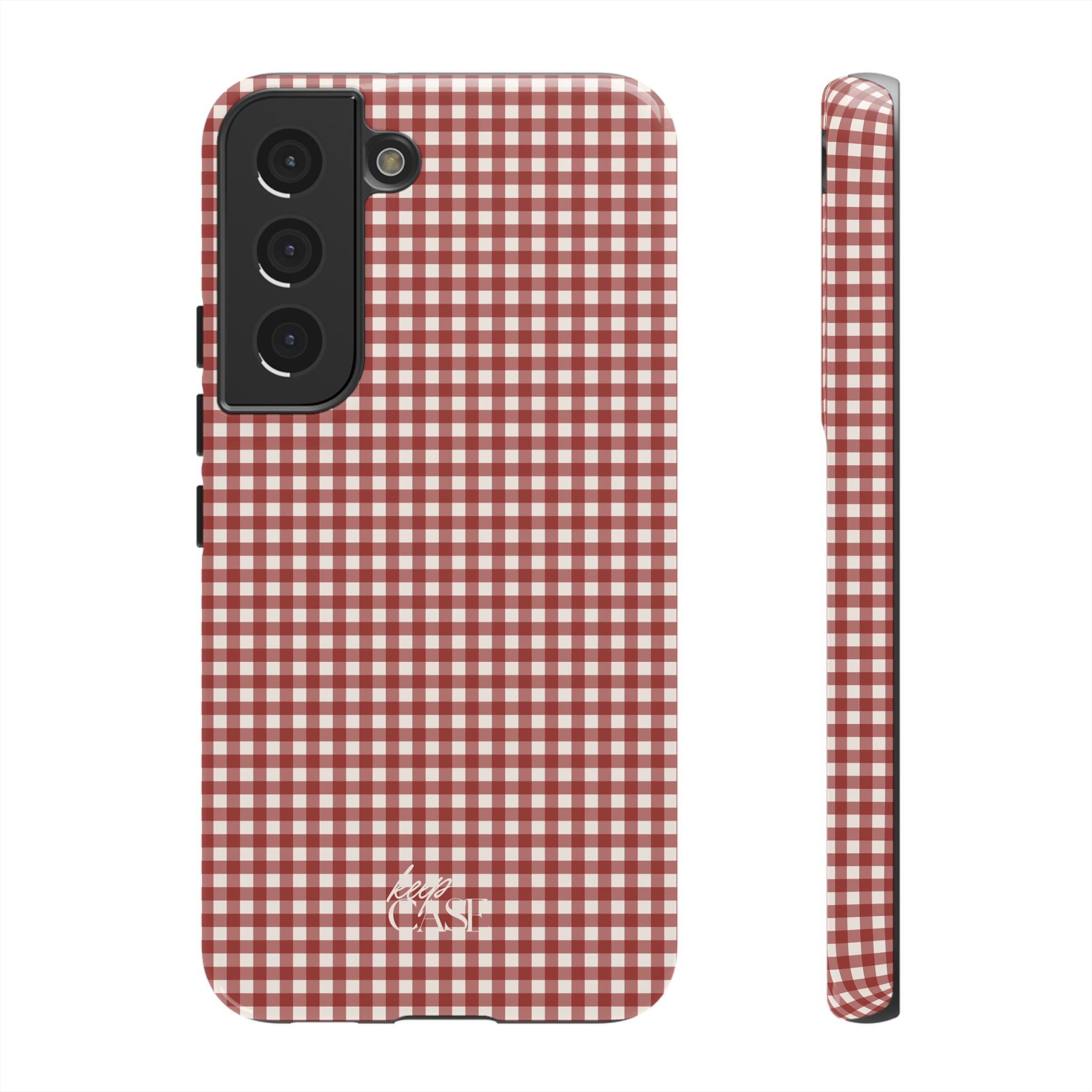 Keepcase Keepers Series — Burgundy and Cream Gingham