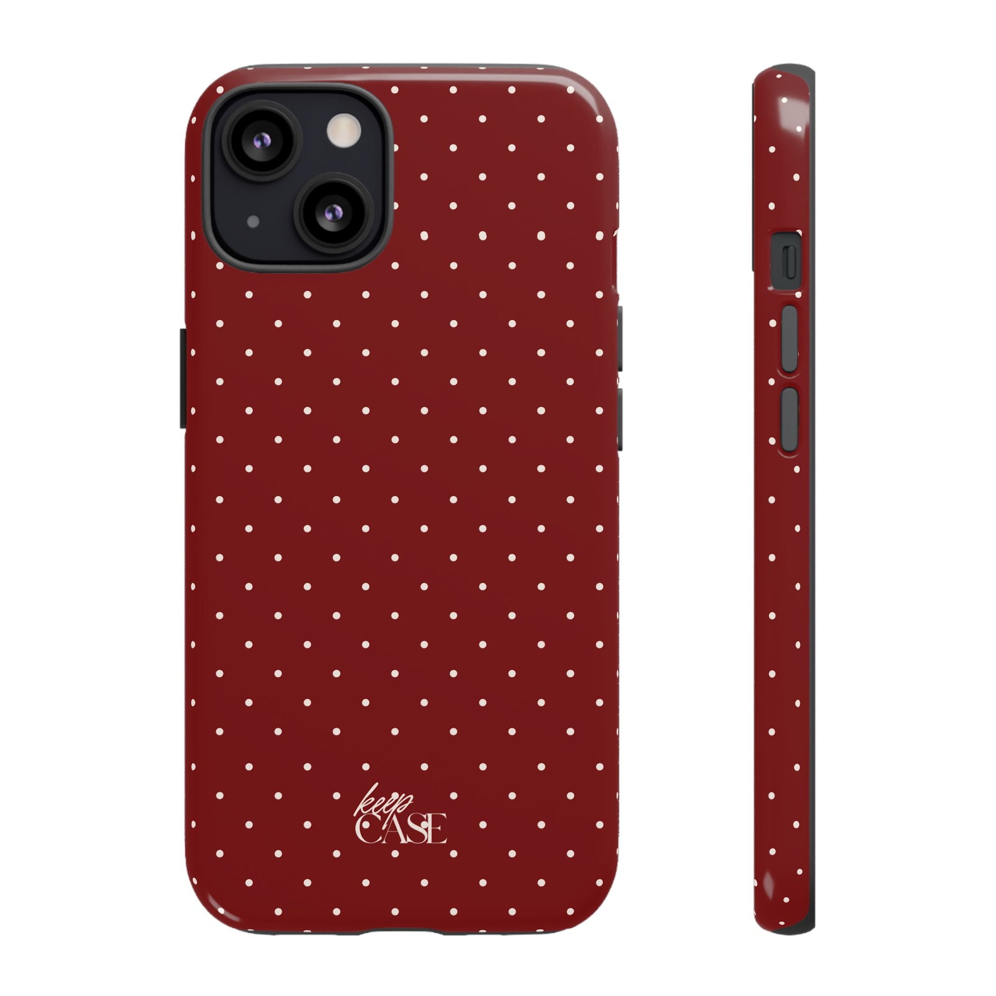 Keepcase Keepers Series — Burgundy Polka Dots