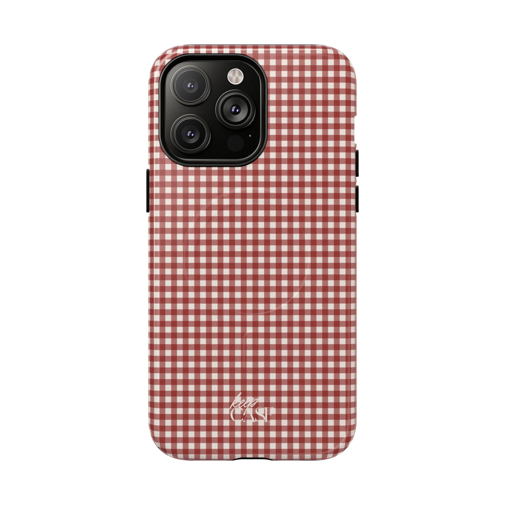 Keepcase Keepers Series — Burgundy and Cream Gingham