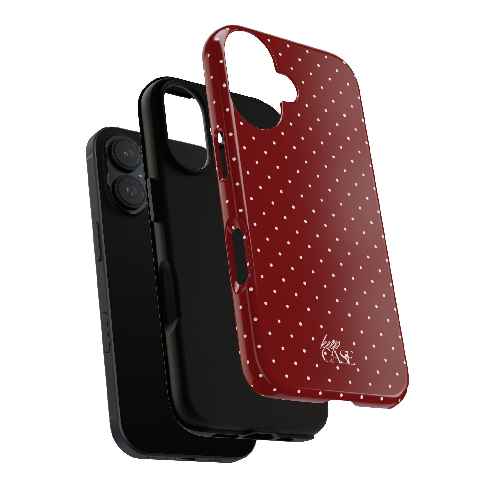 Keepcase Keepers Series — Burgundy Polka Dots