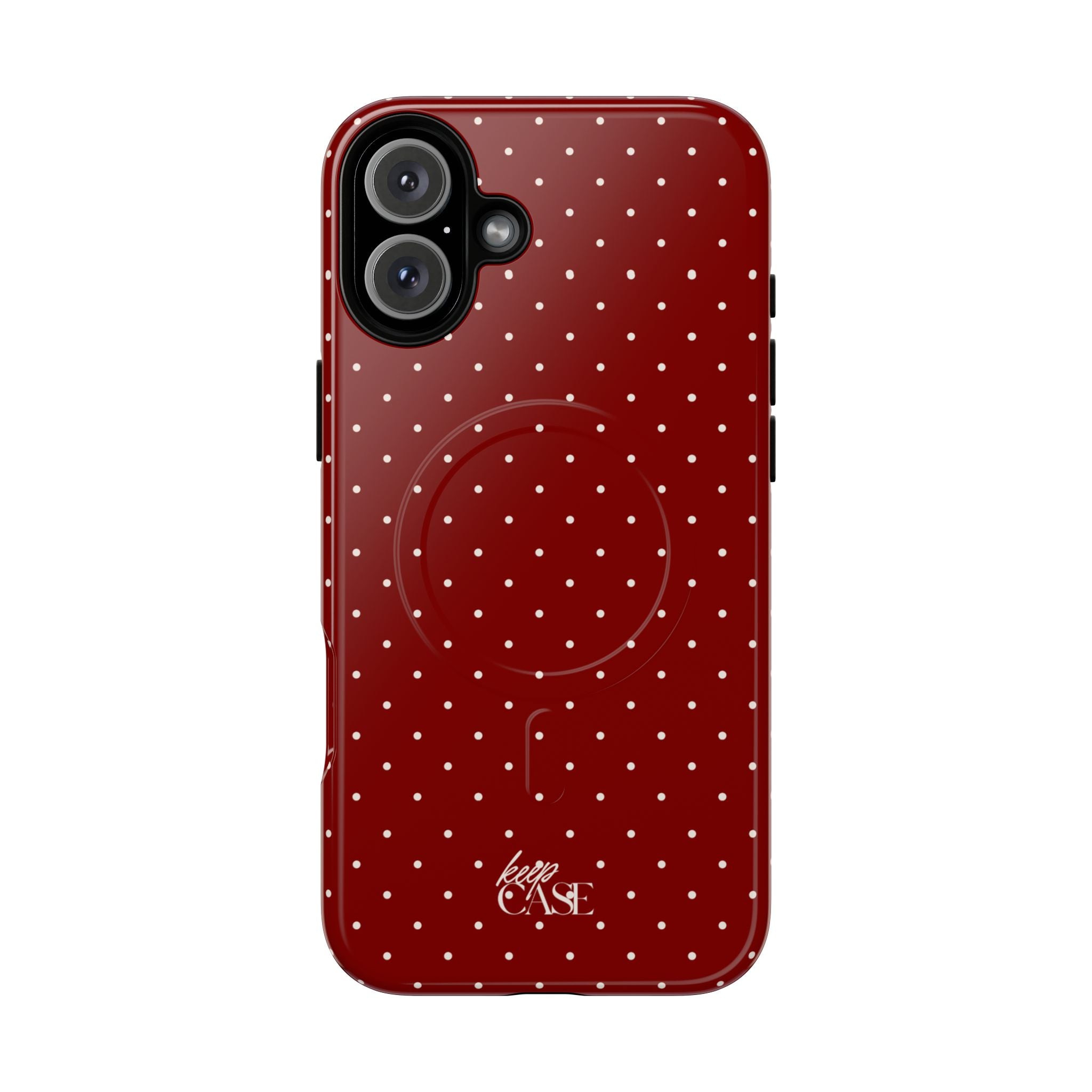 Keepcase Keepers Series — Burgundy Polka Dots