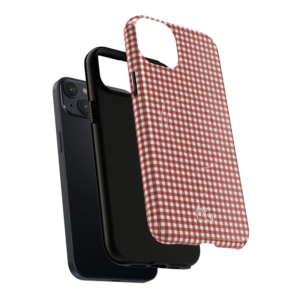 Keepcase Keepers Series — Burgundy and Cream Gingham