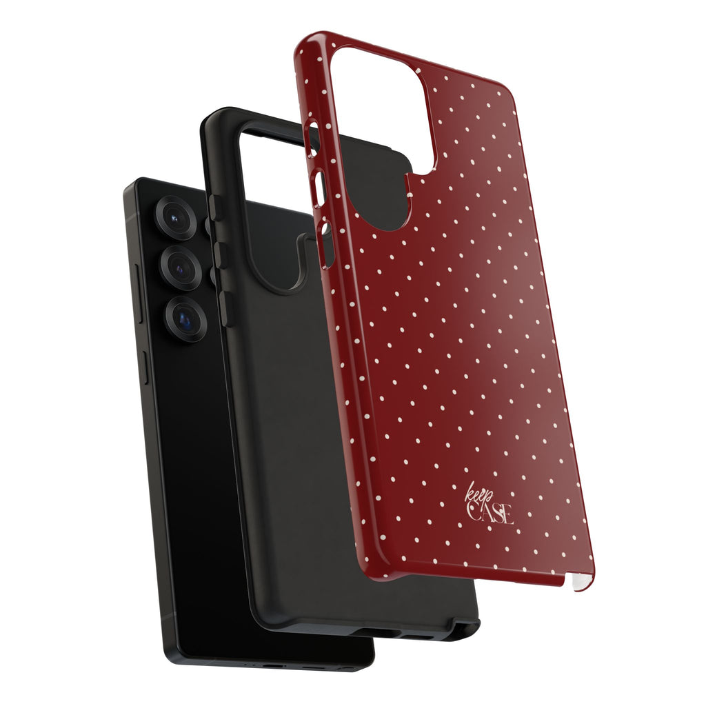 Keepcase Keepers Series — Burgundy Polka Dots