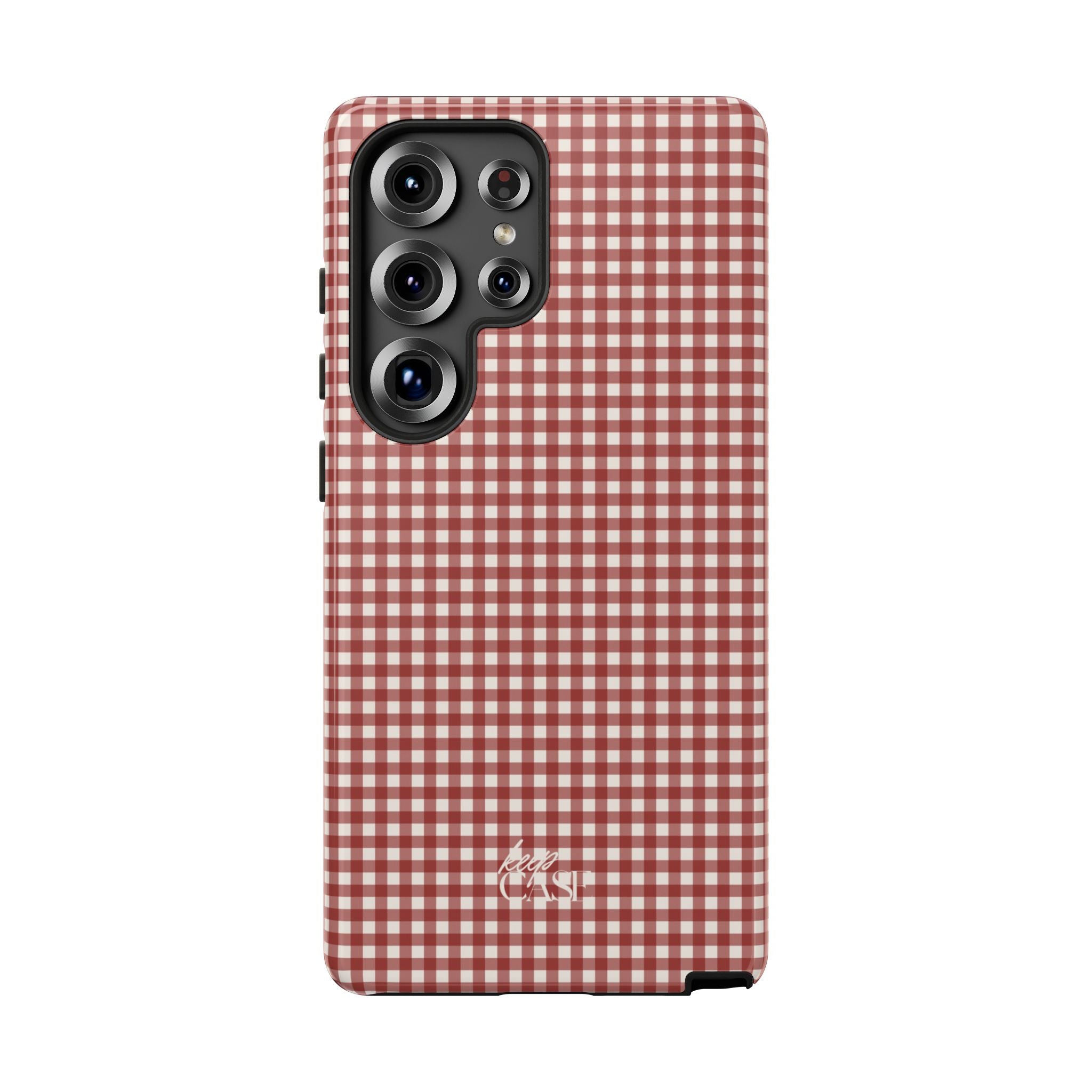 Keepcase Keepers Series — Burgundy and Cream Gingham