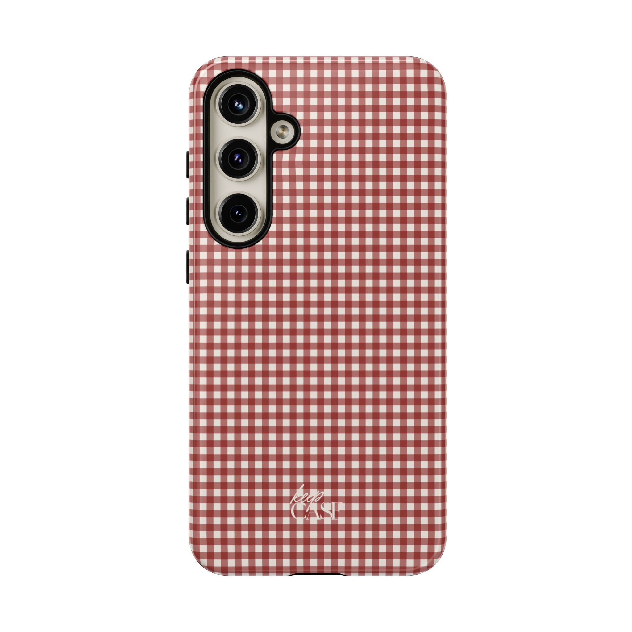 Keepcase Keepers Series — Burgundy and Cream Gingham