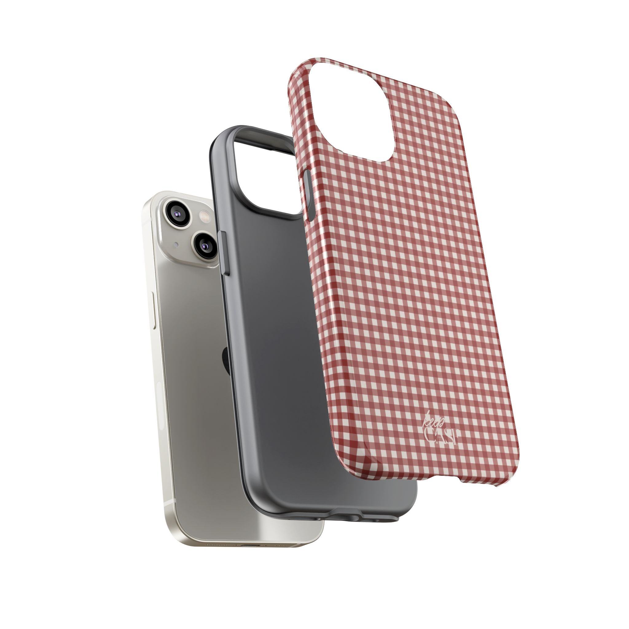 Keepcase Keepers Series — Burgundy and Cream Gingham