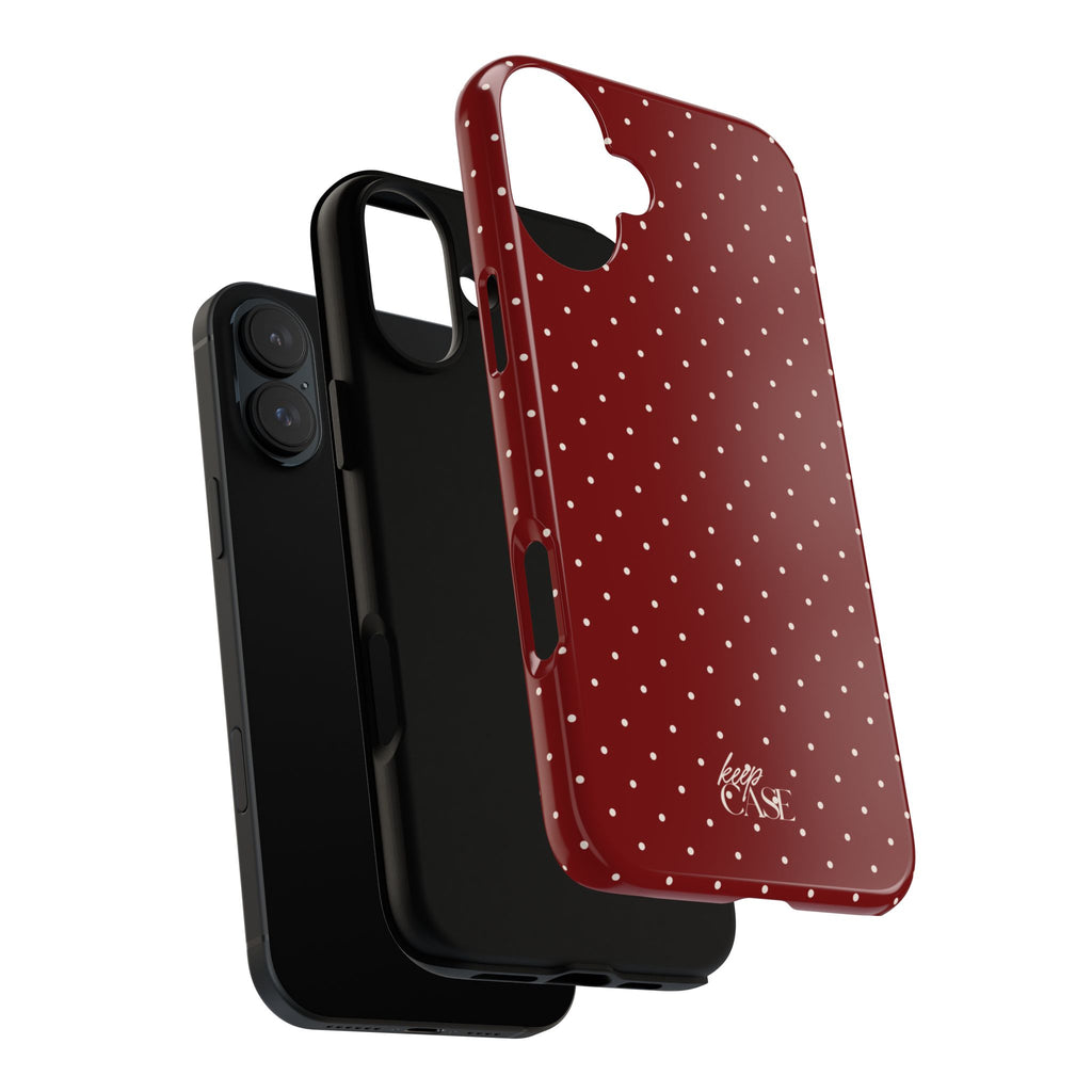 Keepcase Keepers Series — Burgundy Polka Dots